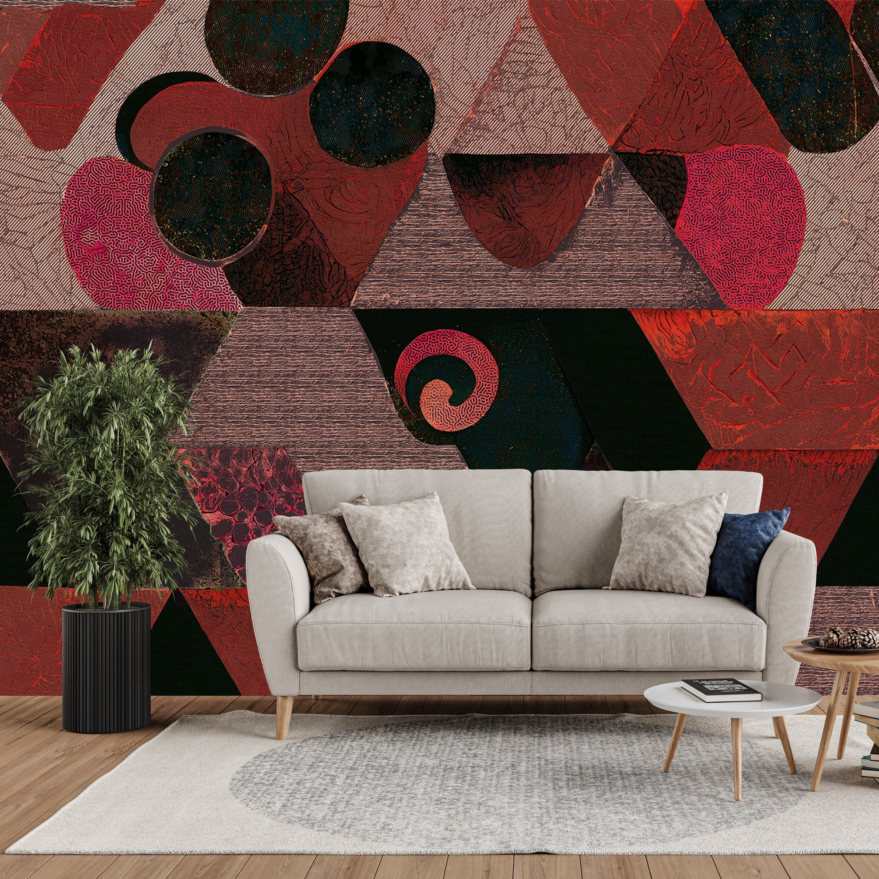 3D Geometric Fusion - Printed Mural