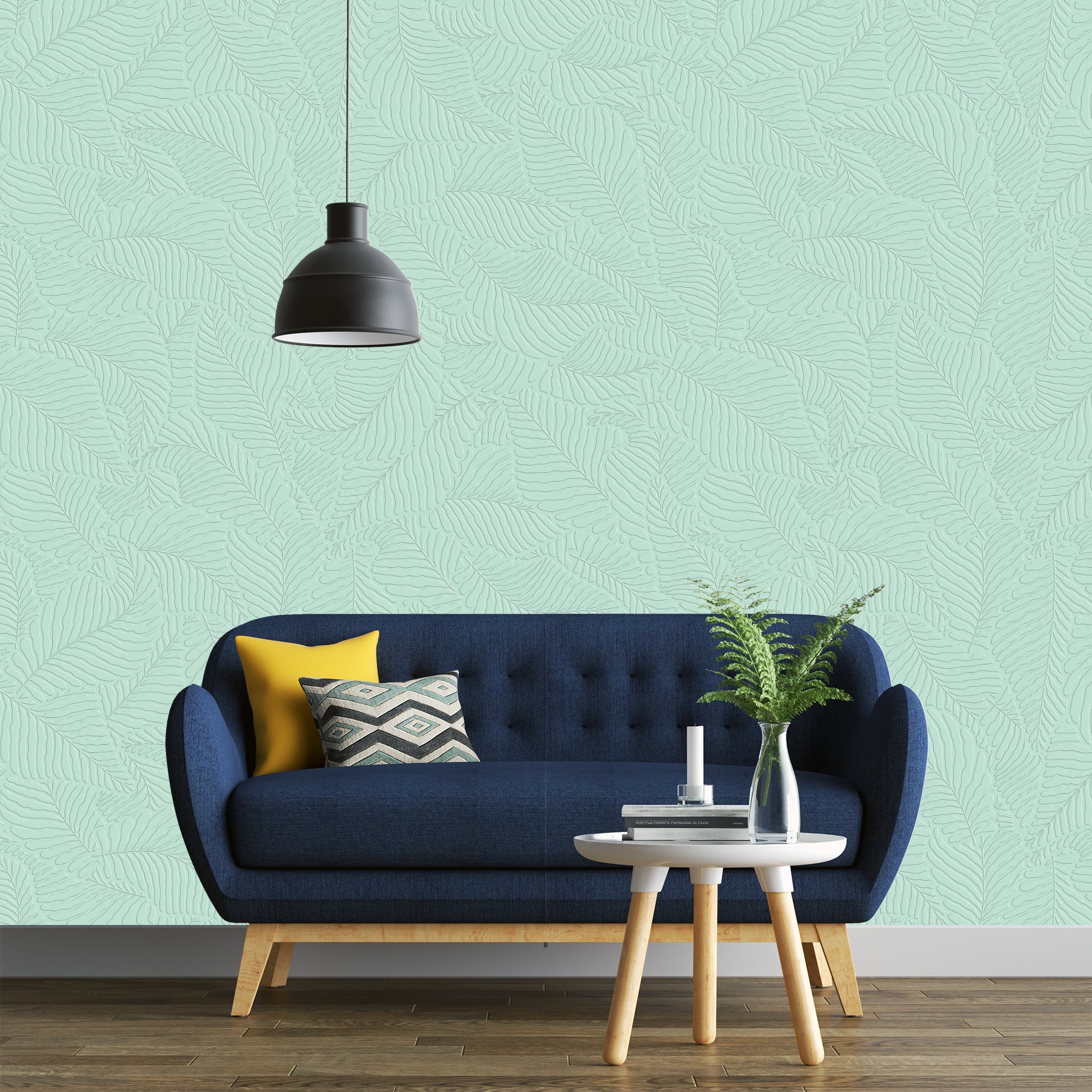 3D Botanical Silhouette - Paintable Mural