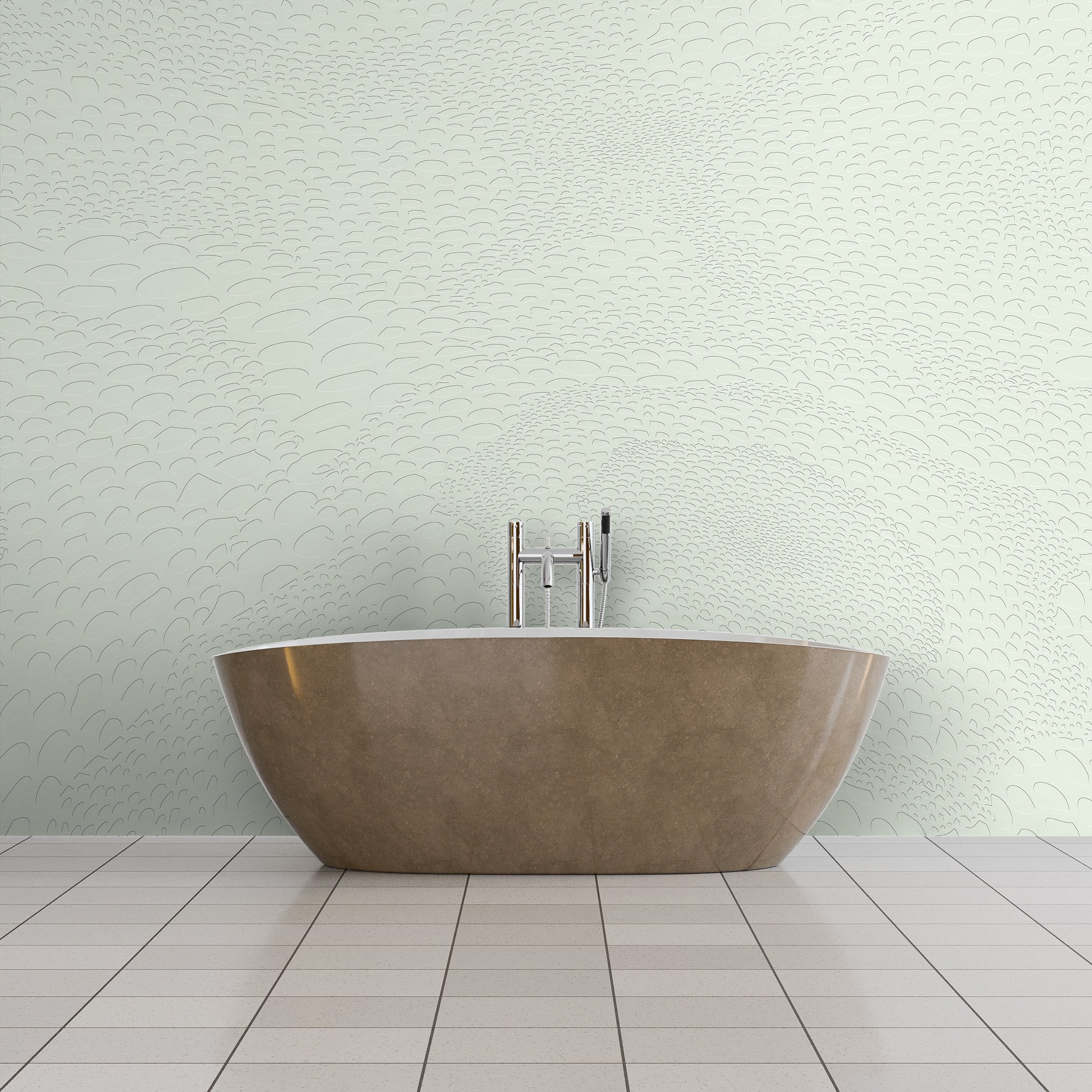 3D Aquatic Scales - Paintable Mural