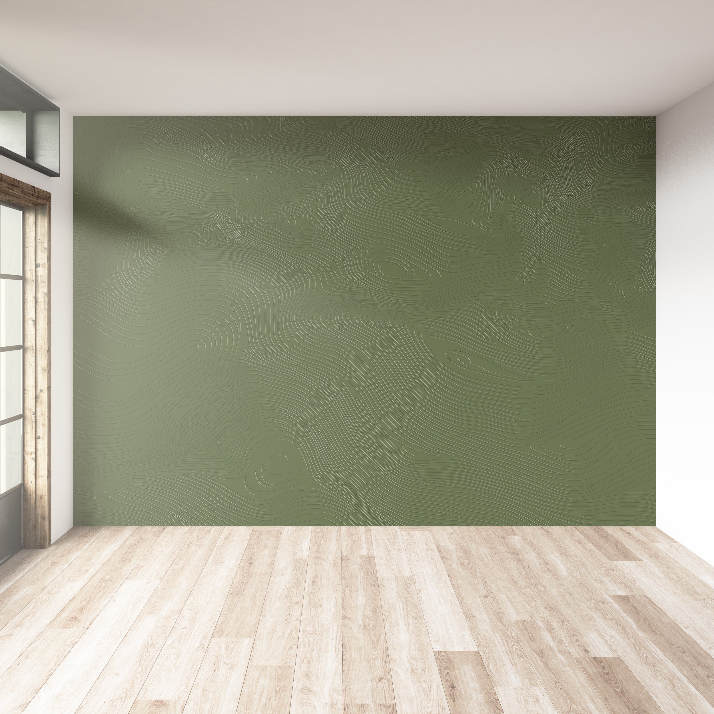 3D Flowing Rhythm - Paintable Mural