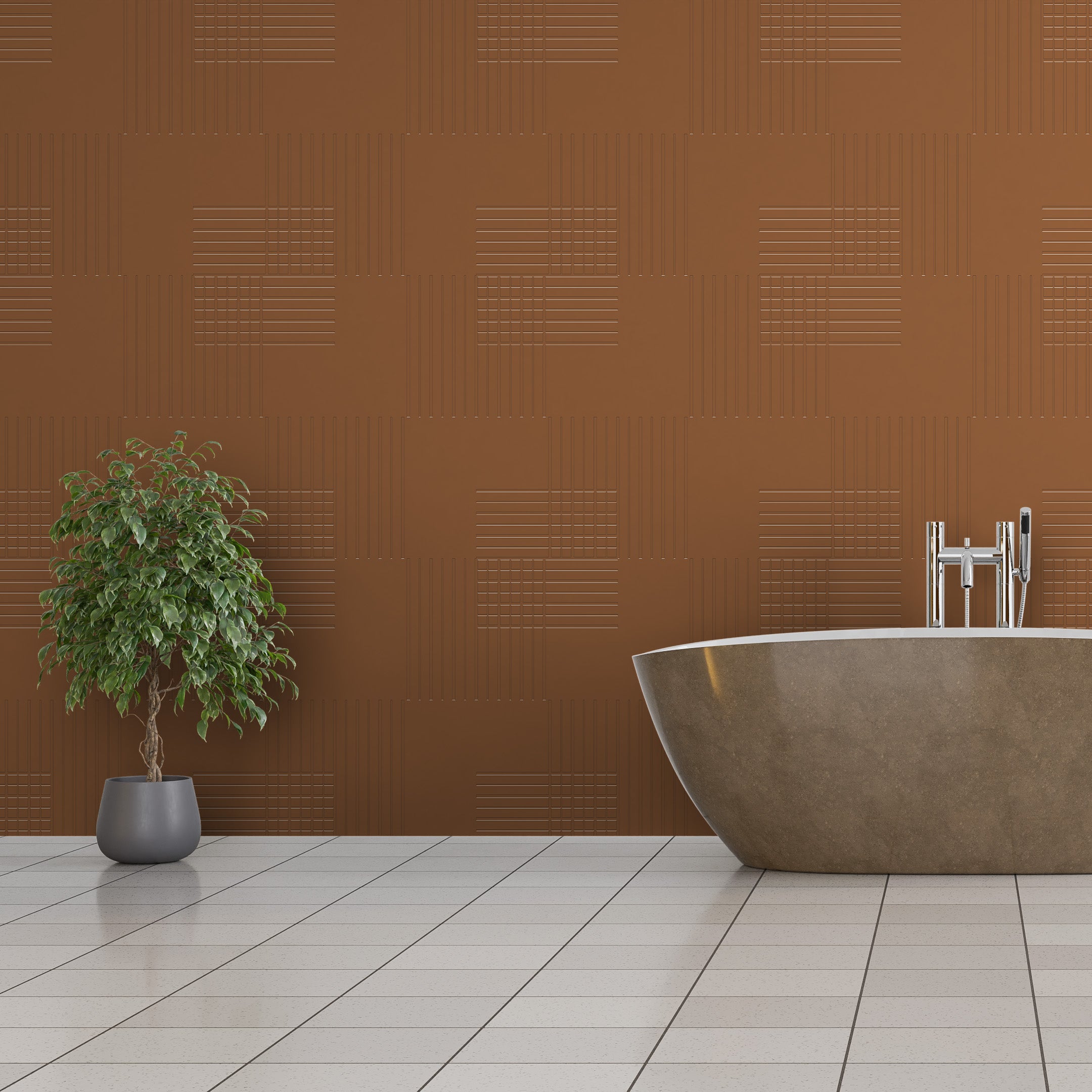 3D Urban Matrix Prime - Paintable Wallpaper