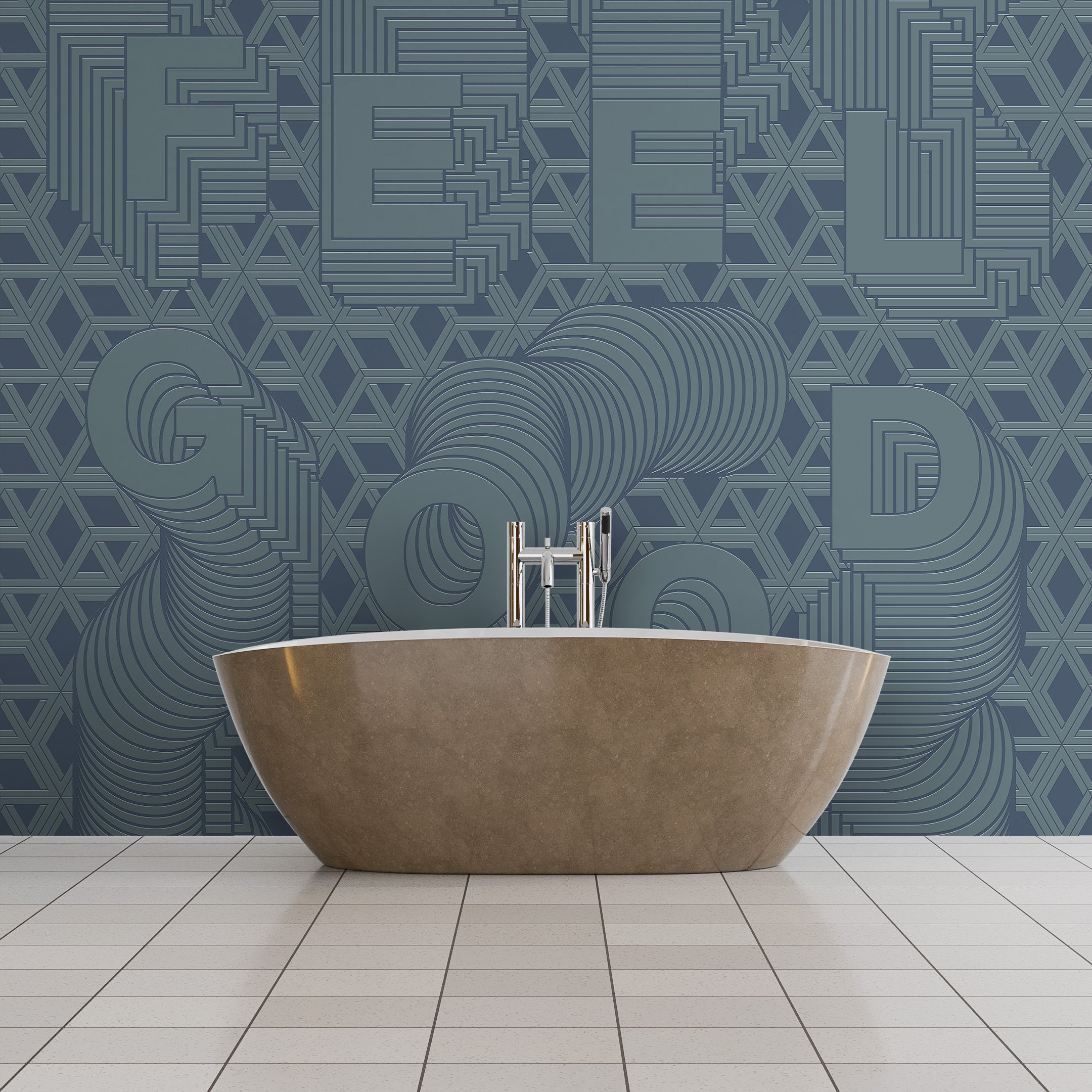 3D Feel Good Vibes - Paintable Mural