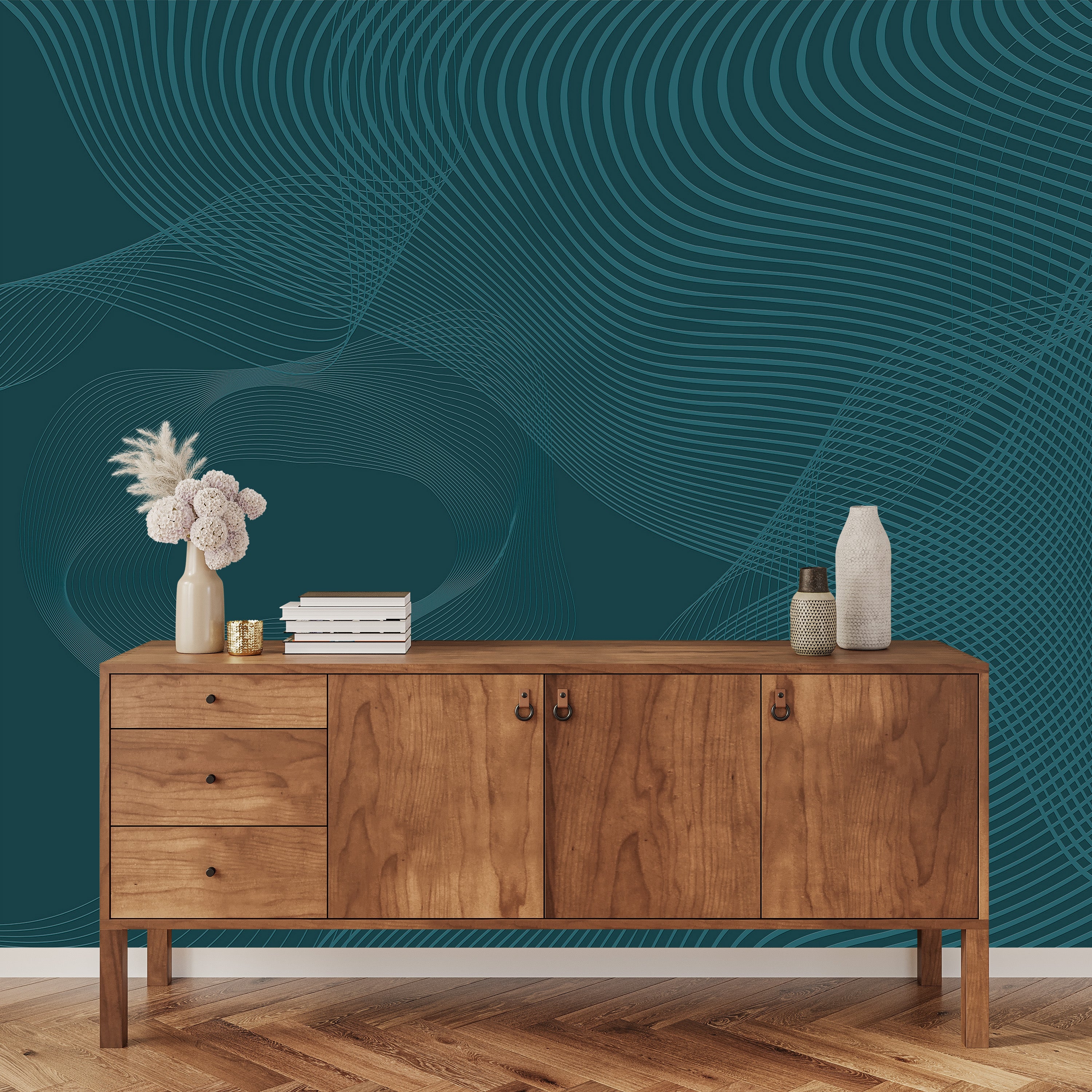 3D Linear Flow - Printed Mural