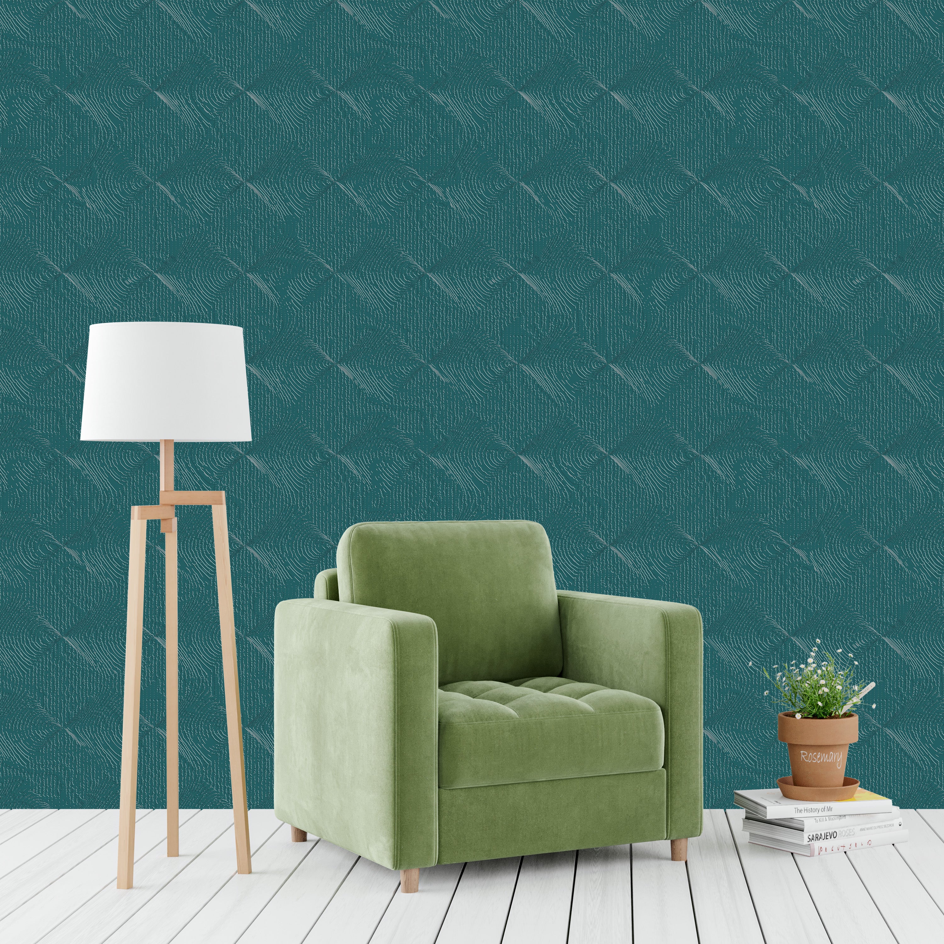 3D Feather Touch - Paintable Wallpaper