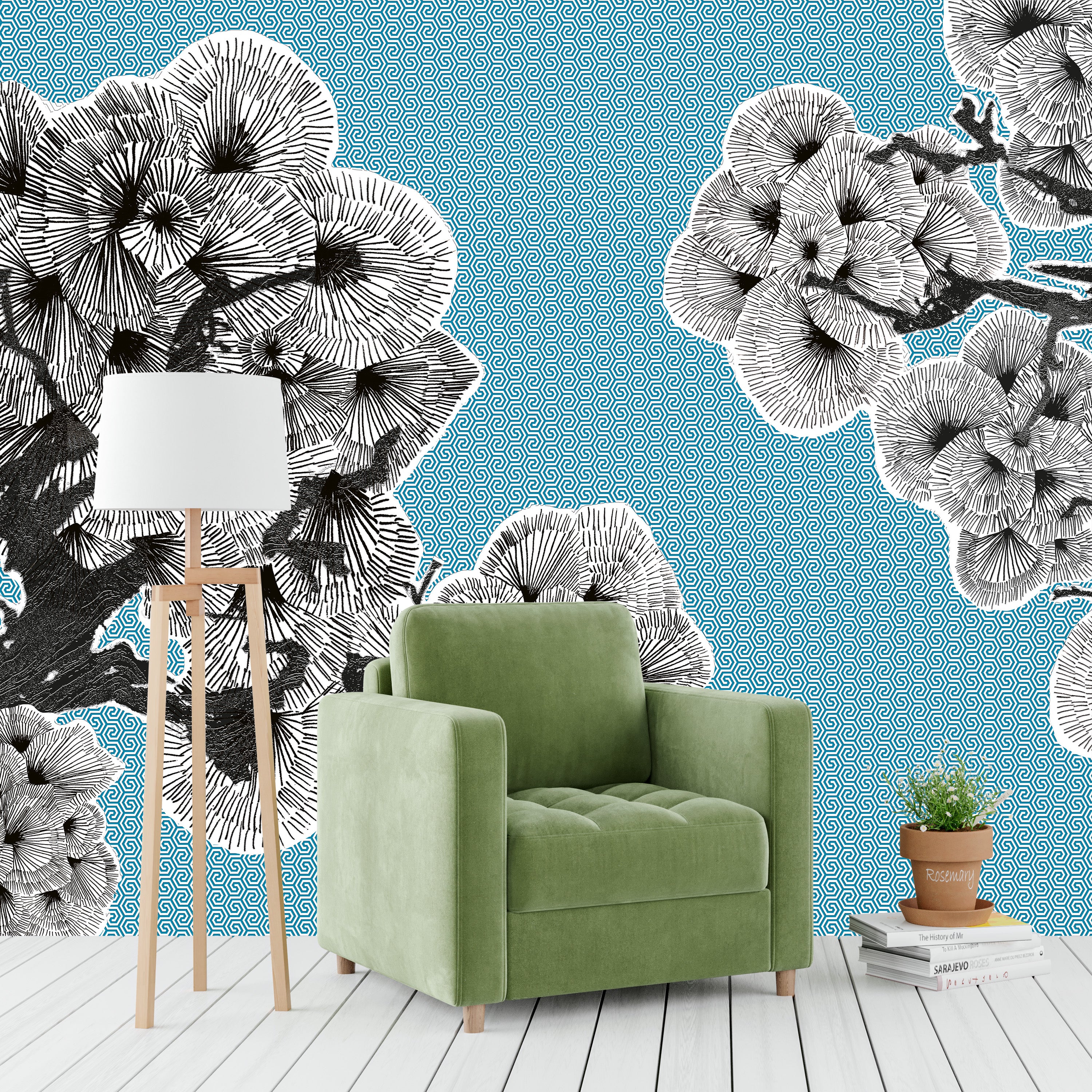 3D Ink Blossom - Printed Mural