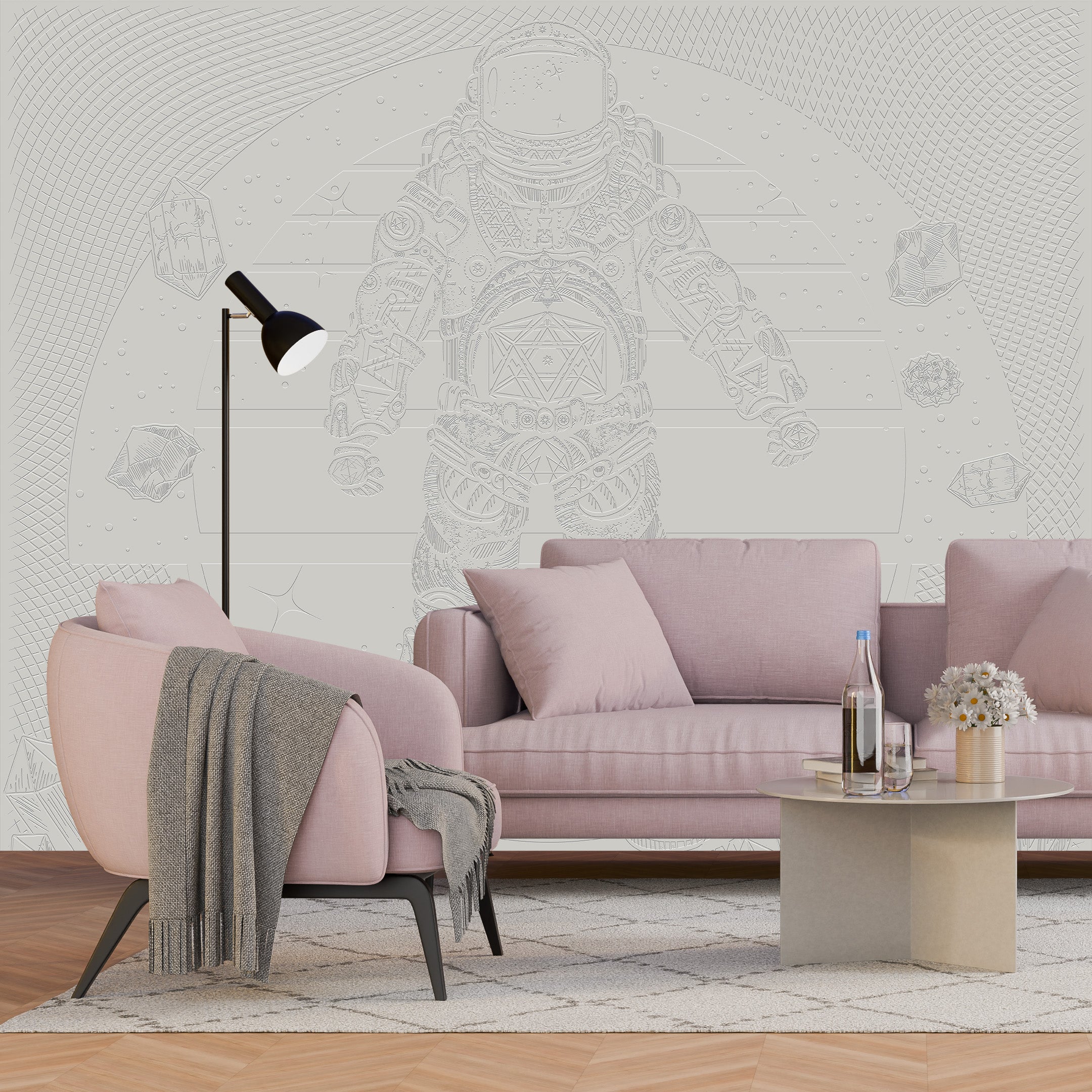 3D Stellar Spacewalk  - Paintable Mural