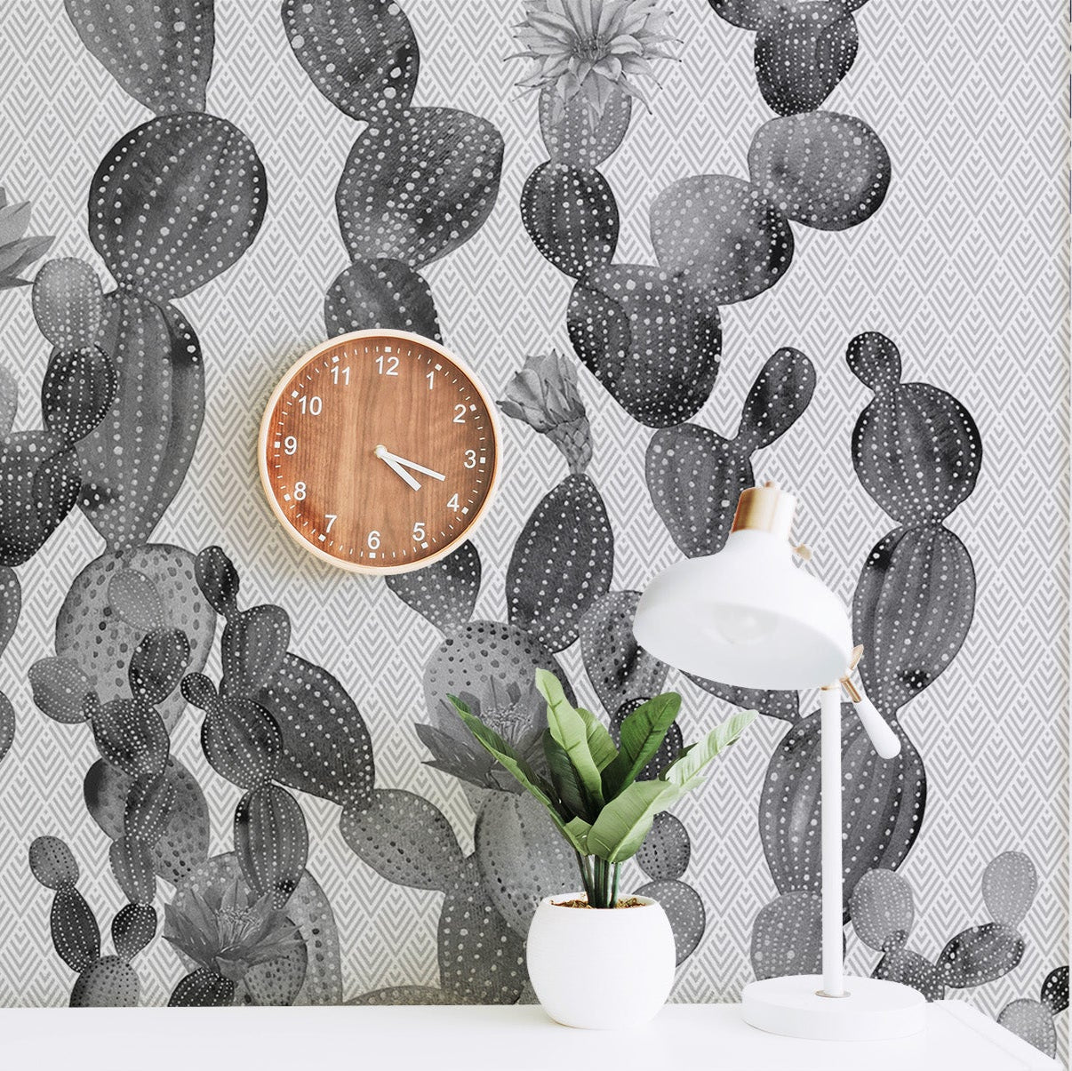 3D Cactus Bloom - Printed Mural