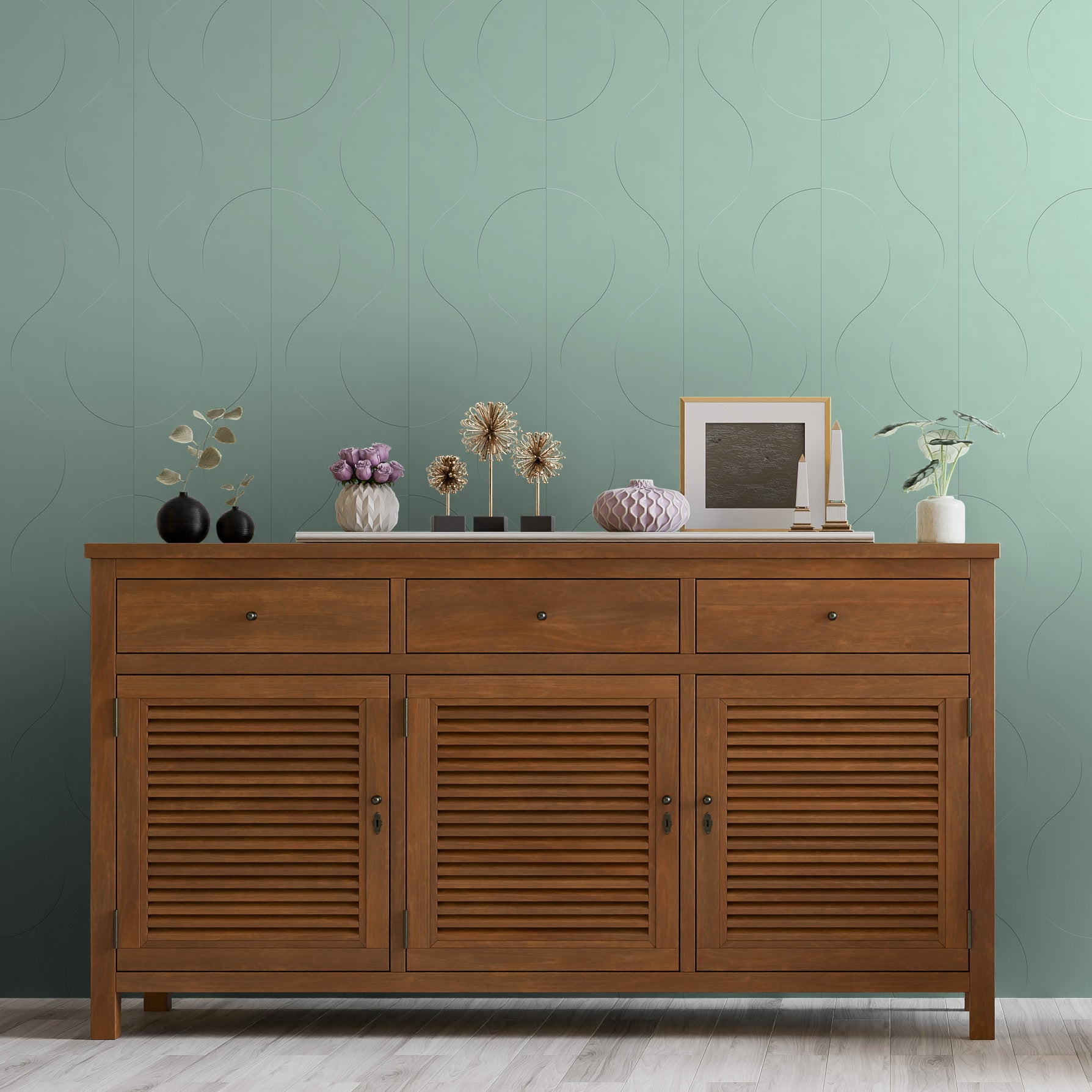 3D Retro Capsule Grid - Paintable Wallpaper