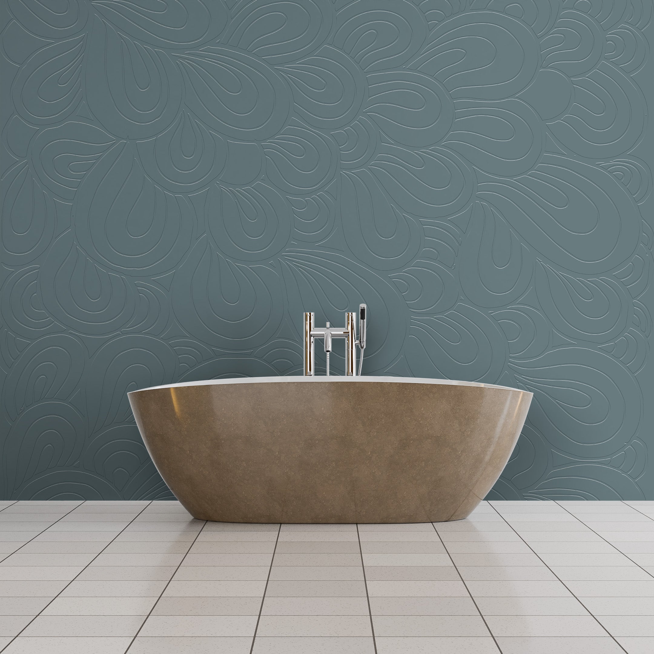 3D Petals in Motion - Paintable Mural