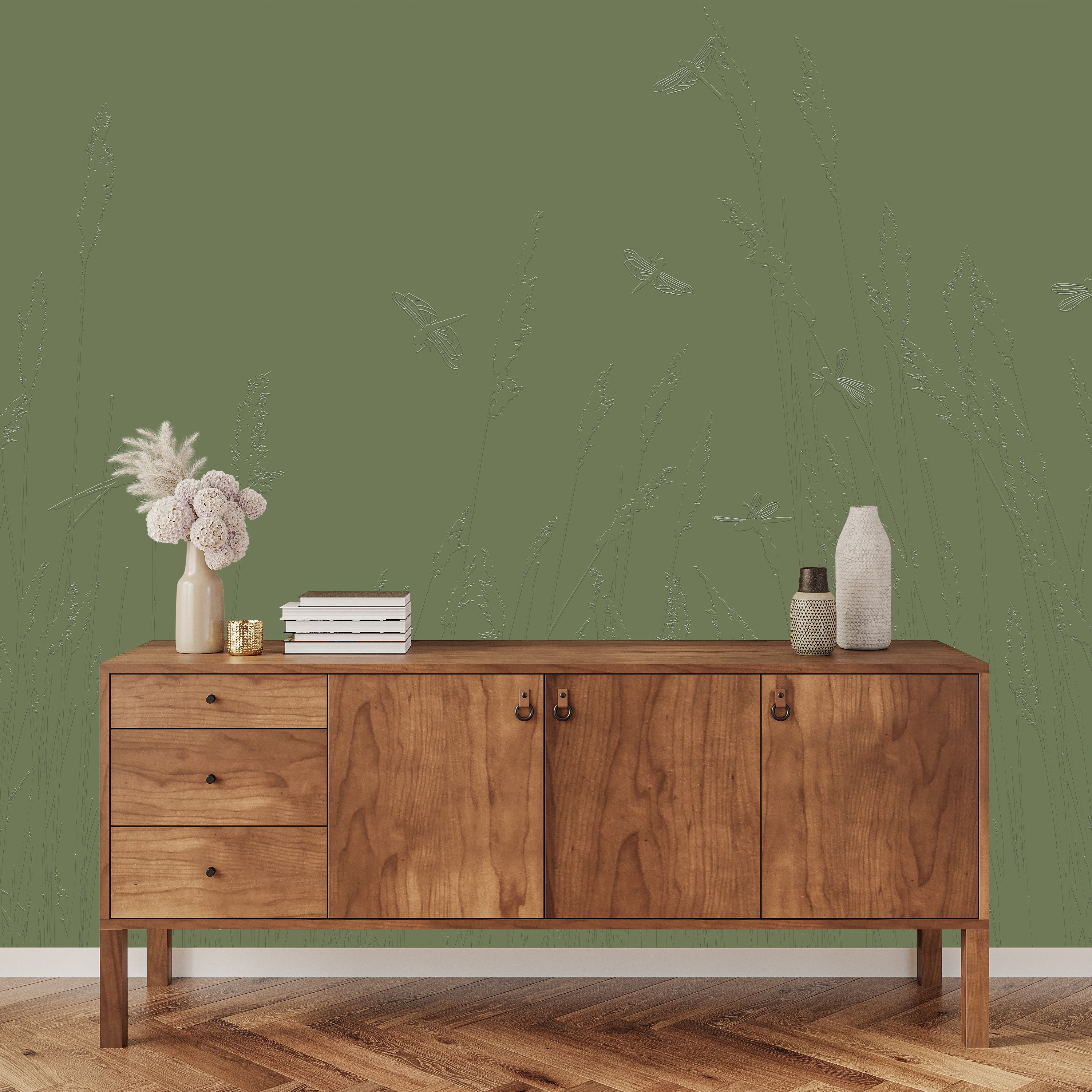 3D Dragonfly’s Daydream - Paintable Mural