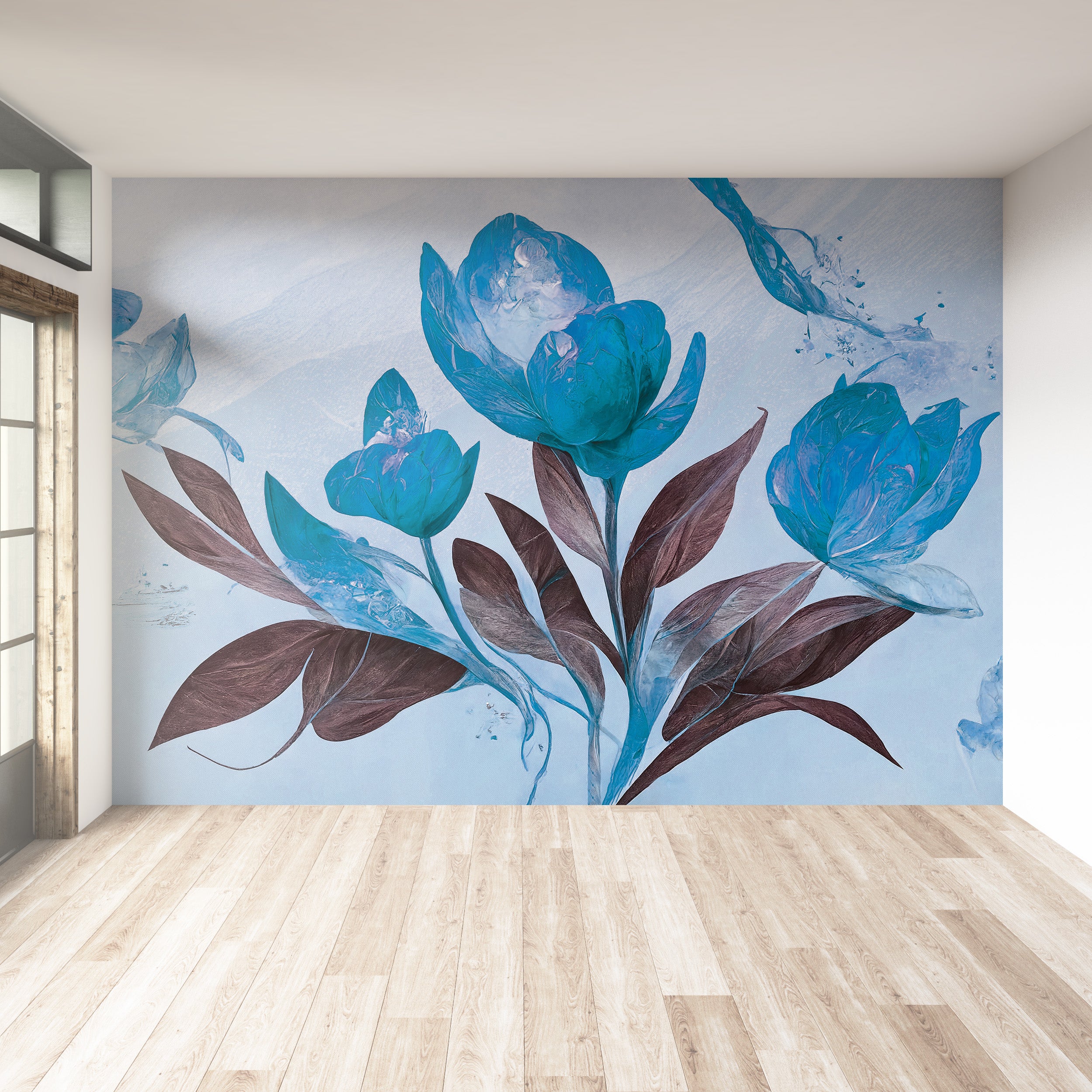 3D Floral Radiance - Printed Mural