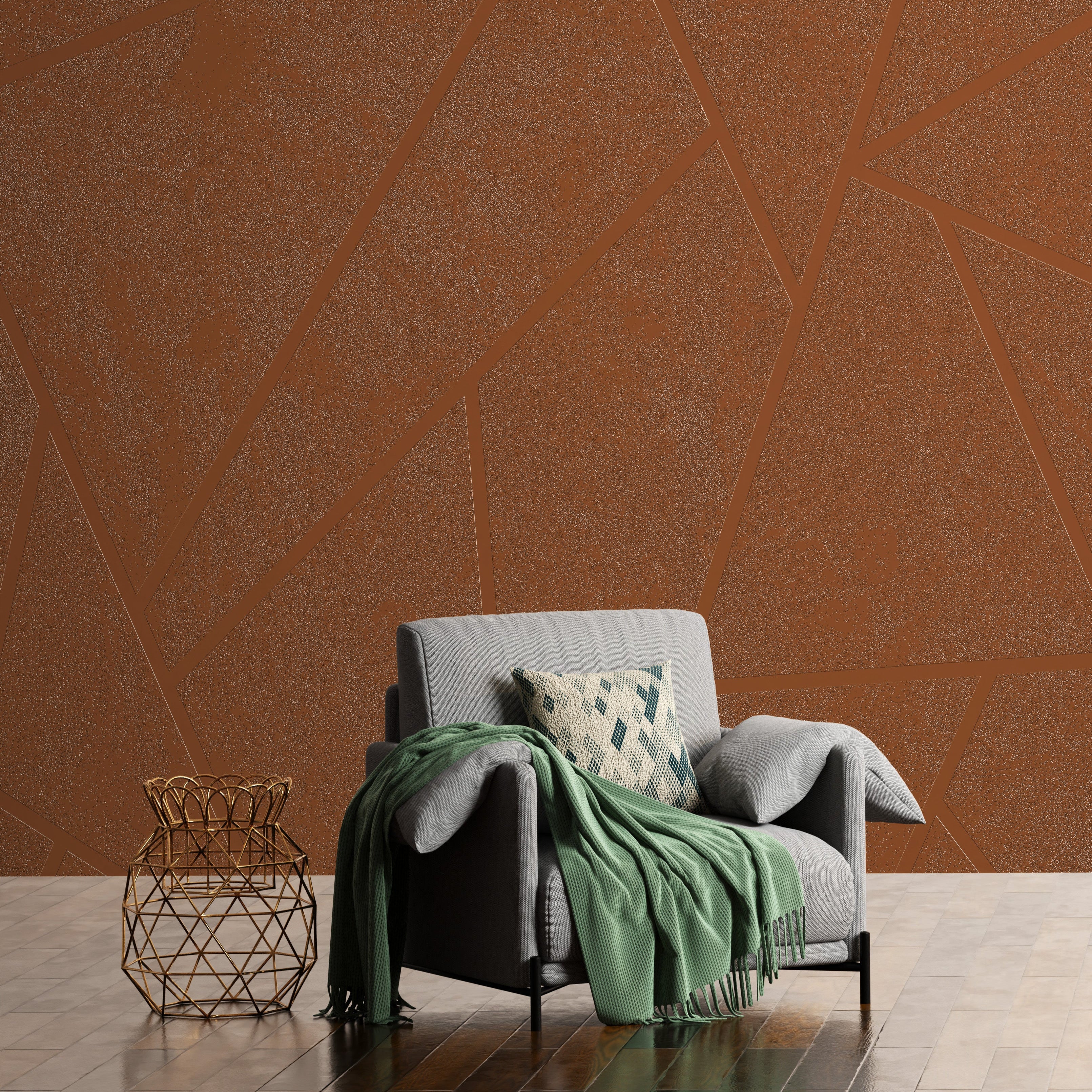 3D Angular Ascent - Paintable Mural
