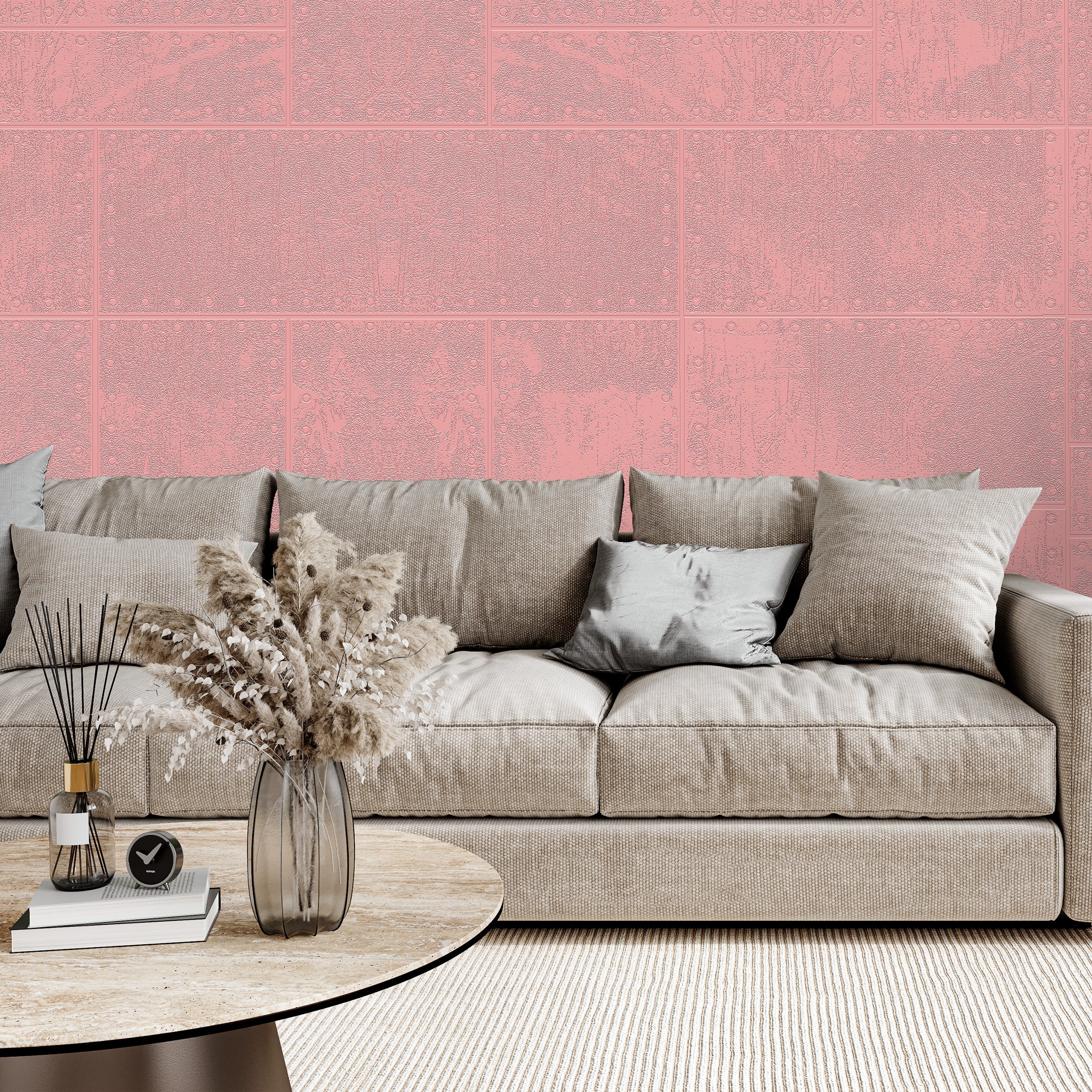3D Industrial Slate - Paintable Mural