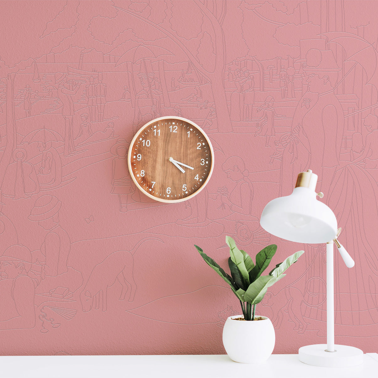 3D Parisian Promenade - Paintable Mural