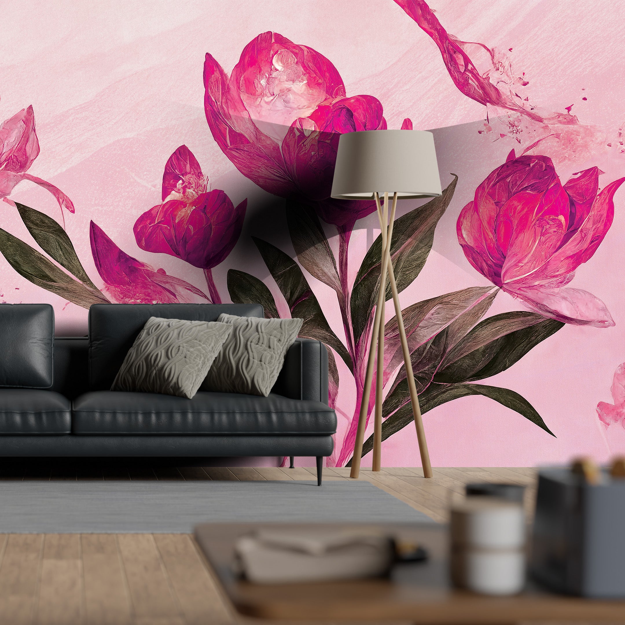 3D Floral Radiance - Printed Mural