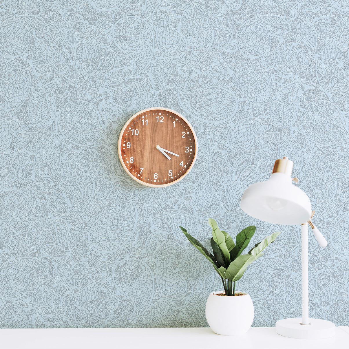 3D Paisley Whisper - Paintable Mural
