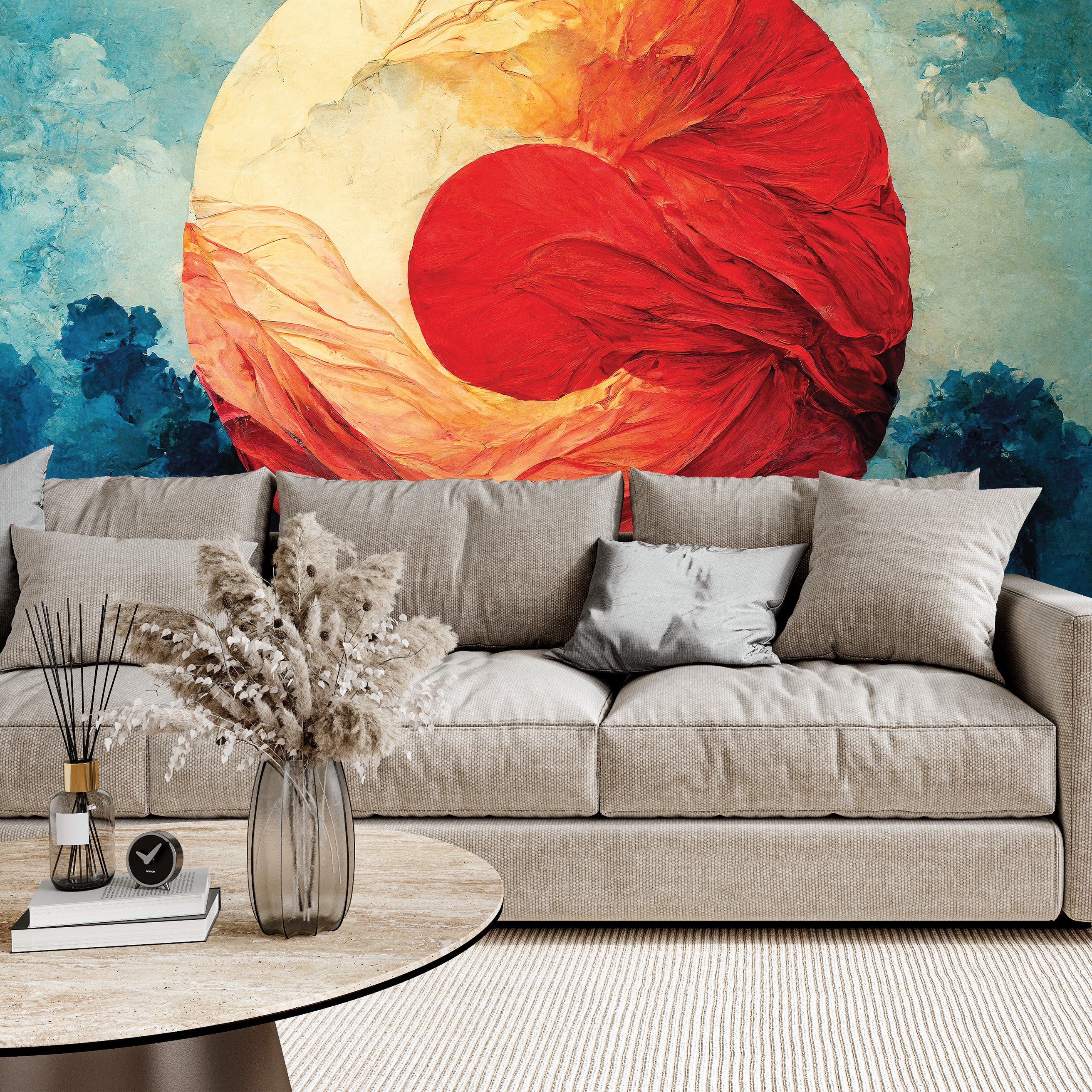 3D Radiant Sunrise - Printed Mural