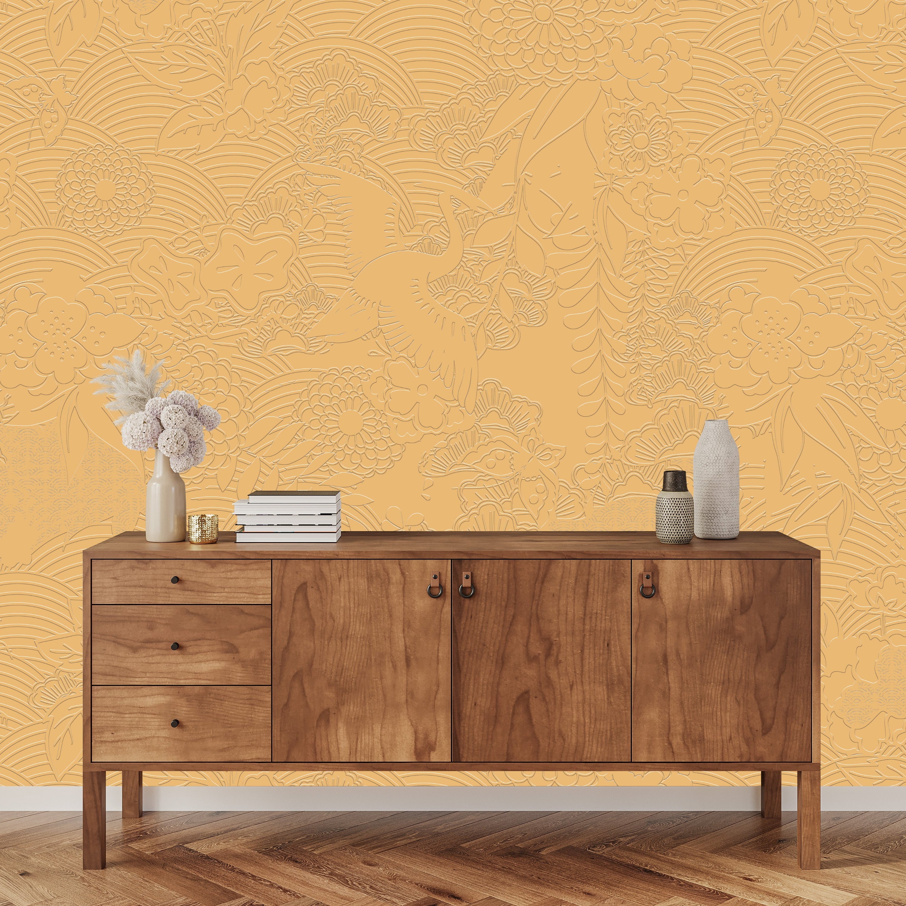 3D Blossom Horizon - Paintable Mural