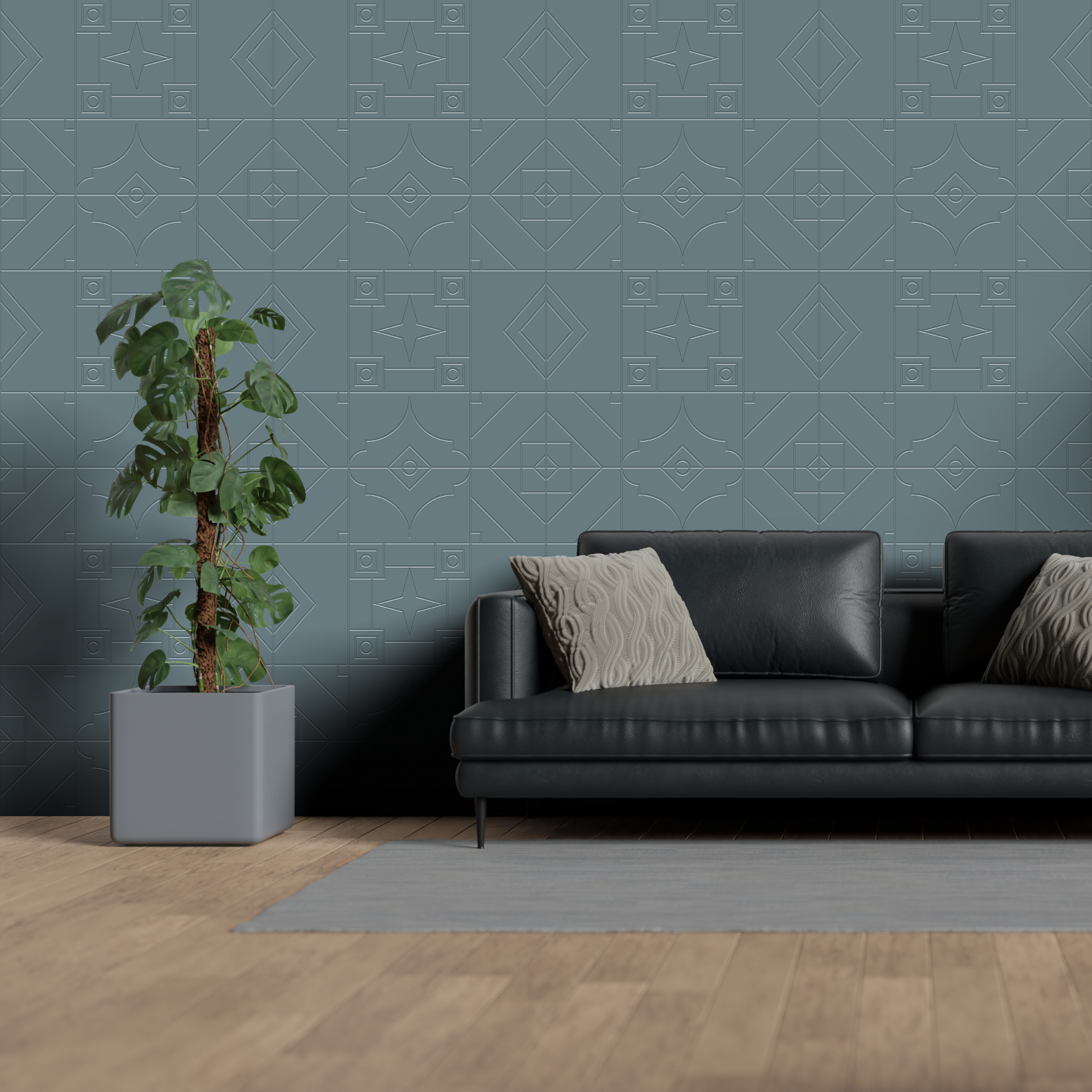 3D Vintage Ray Display - Paintable Wallpaper