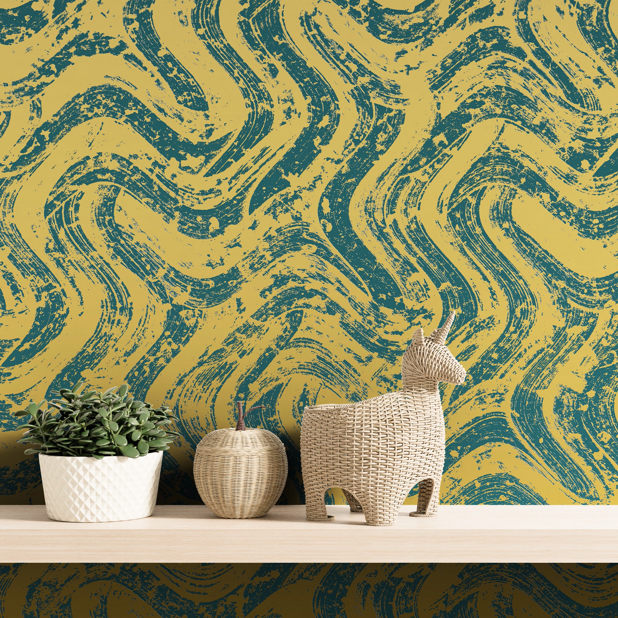 3D Dynamic Rivers - Paintable Mural