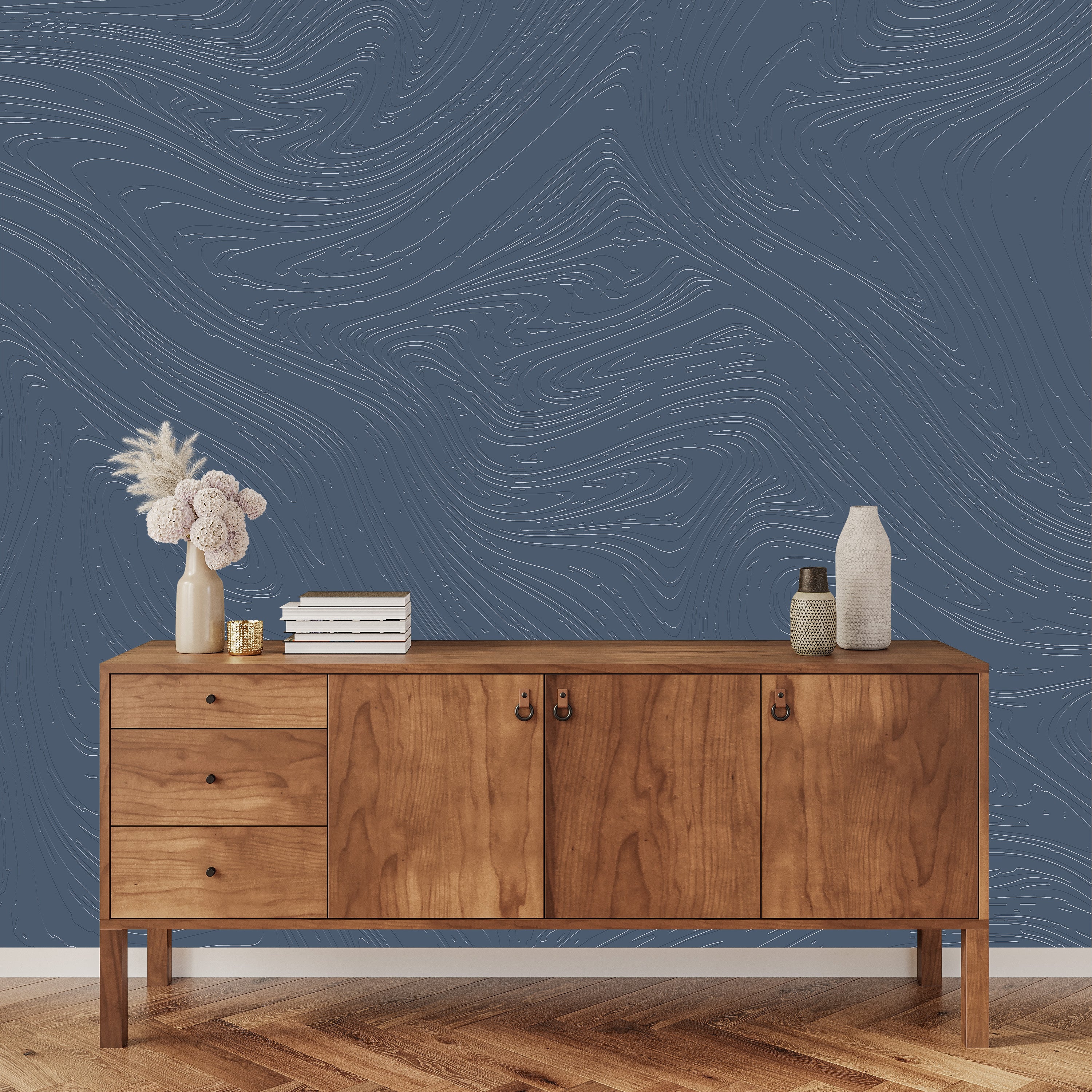 3D Abstract Ocean Current - Paintable Mural