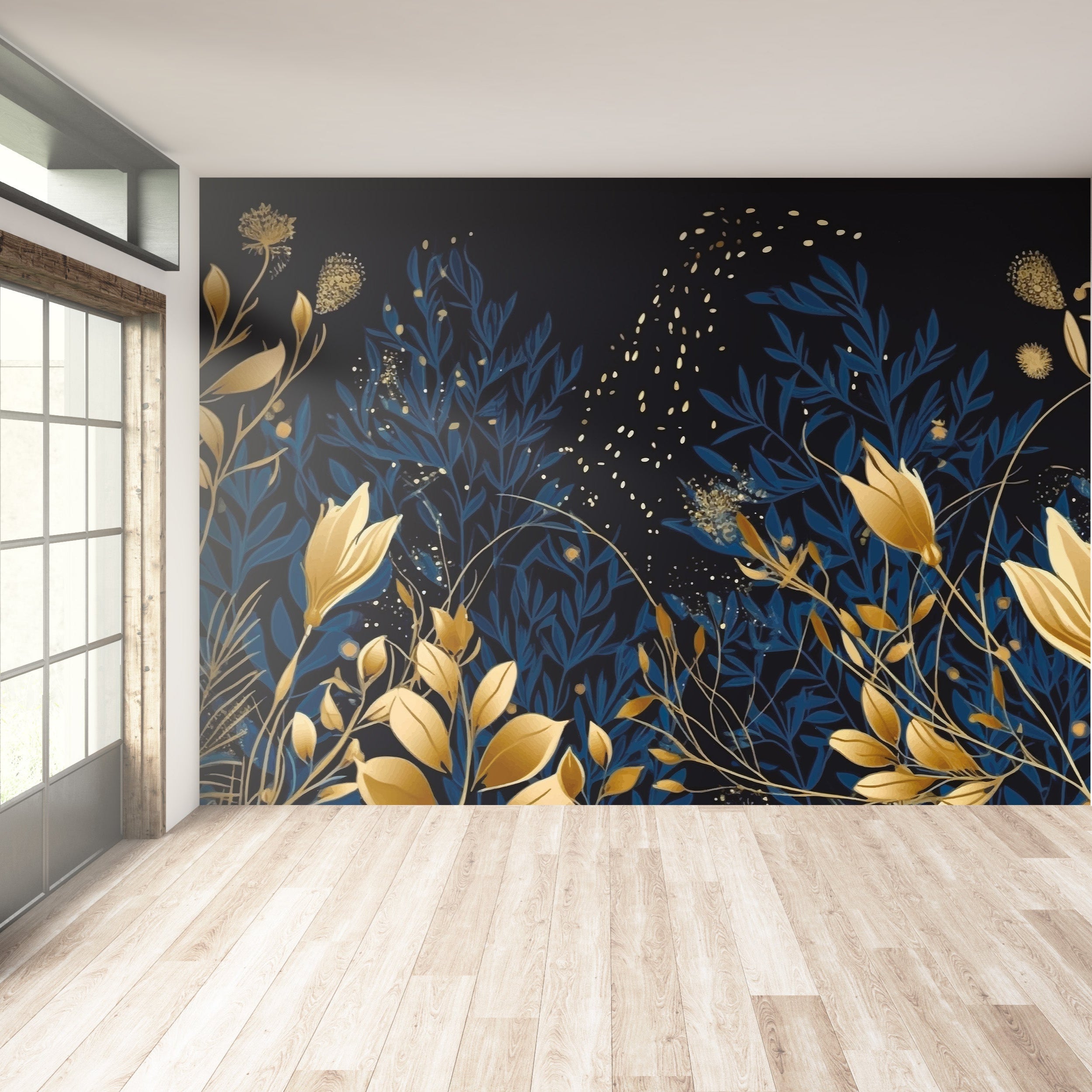 Sky Blue & Golden Bloom