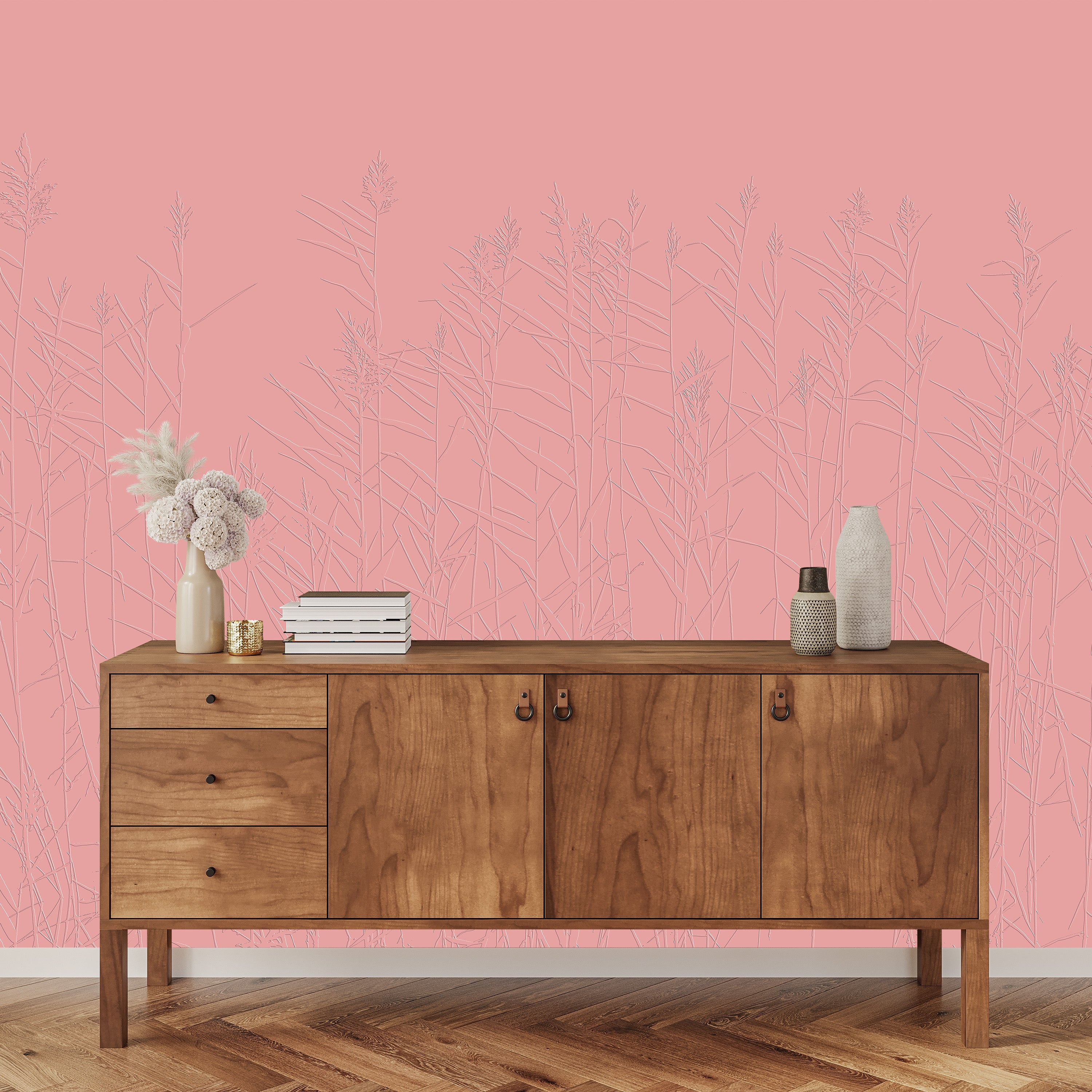 3D Windswept Prairie Relief - Paintable Mural