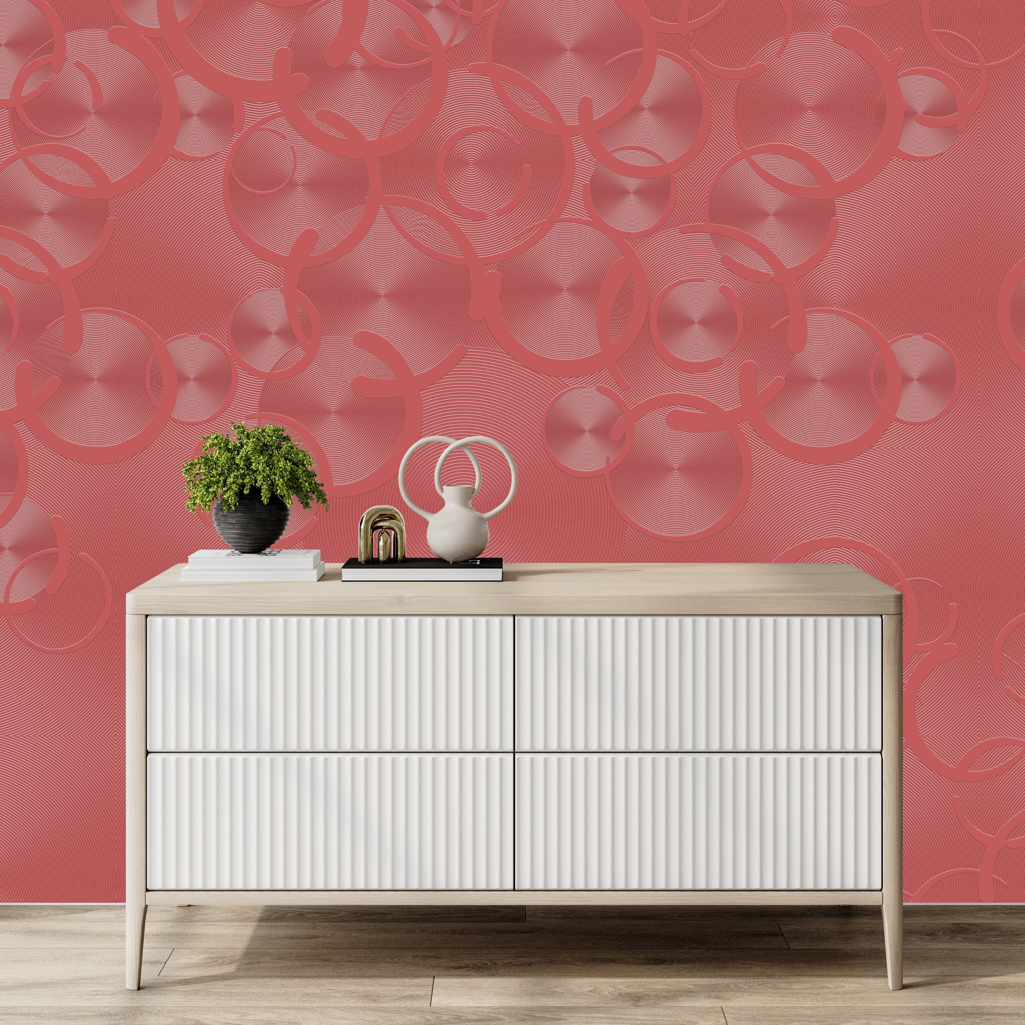 3D Contemporary Circular Motion - Paintable Mural