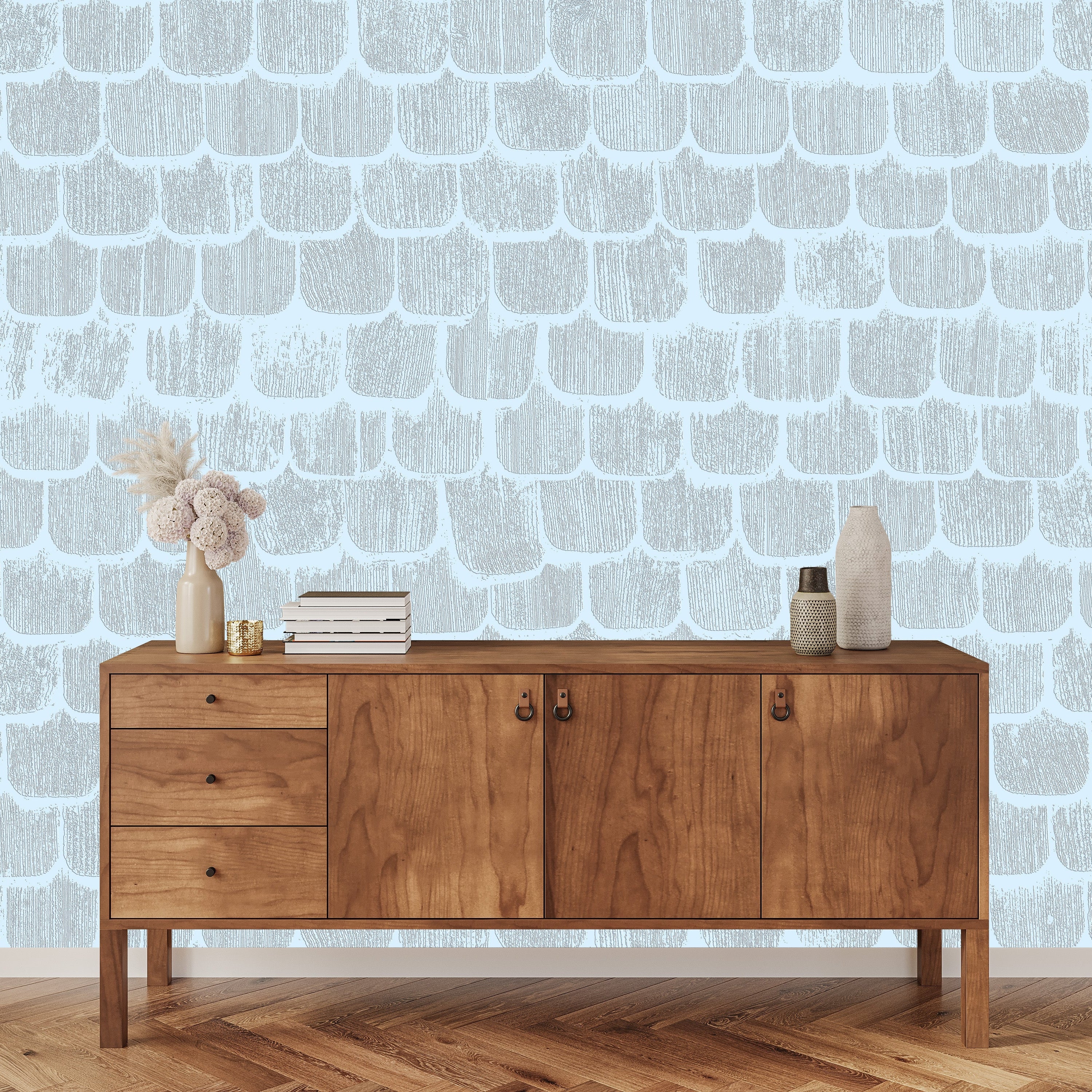 3D Abstract Scales - Paintable Mural
