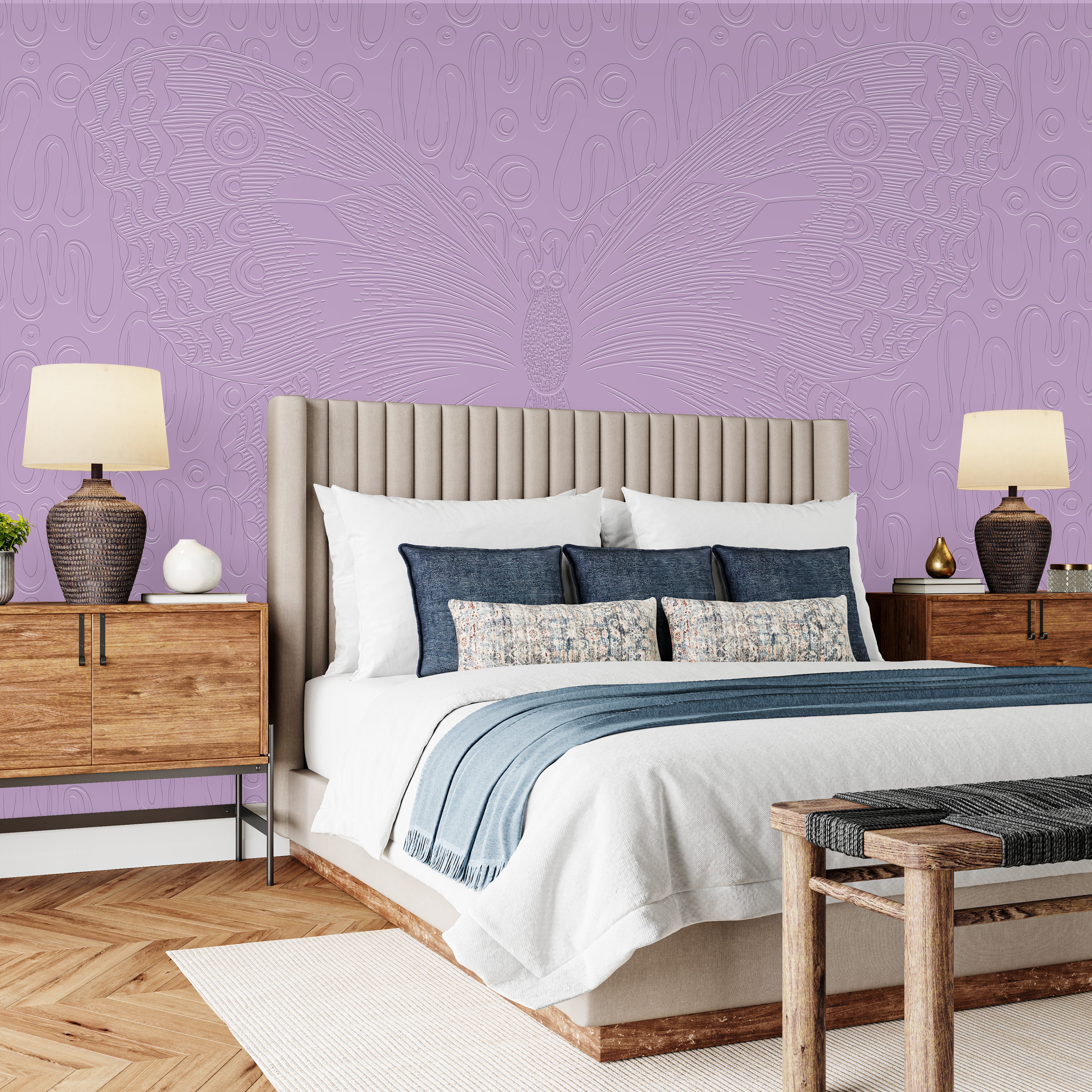 3D Monarch Relief - Paintable Mural