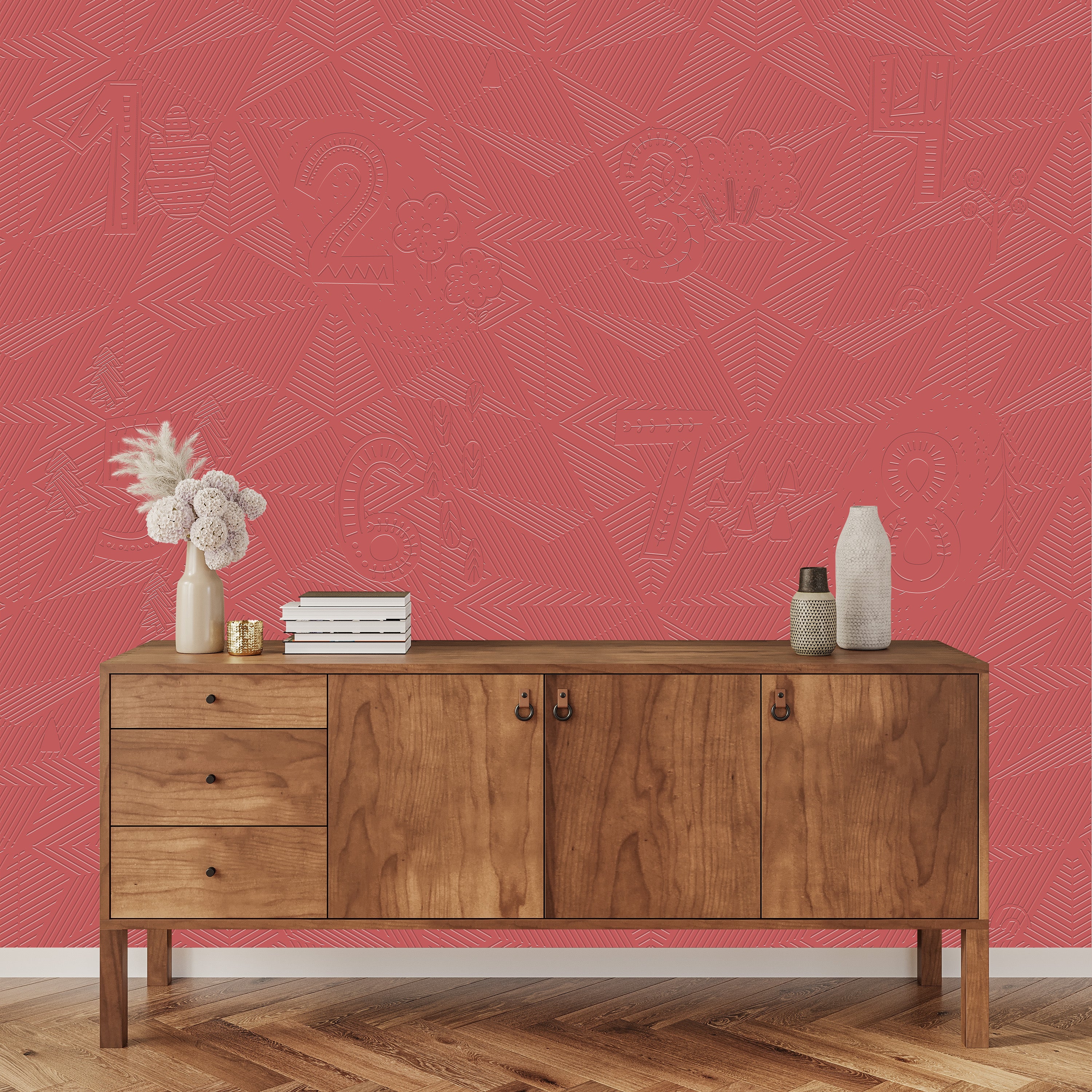 3D Count & Create Playroom - Paintable Mural