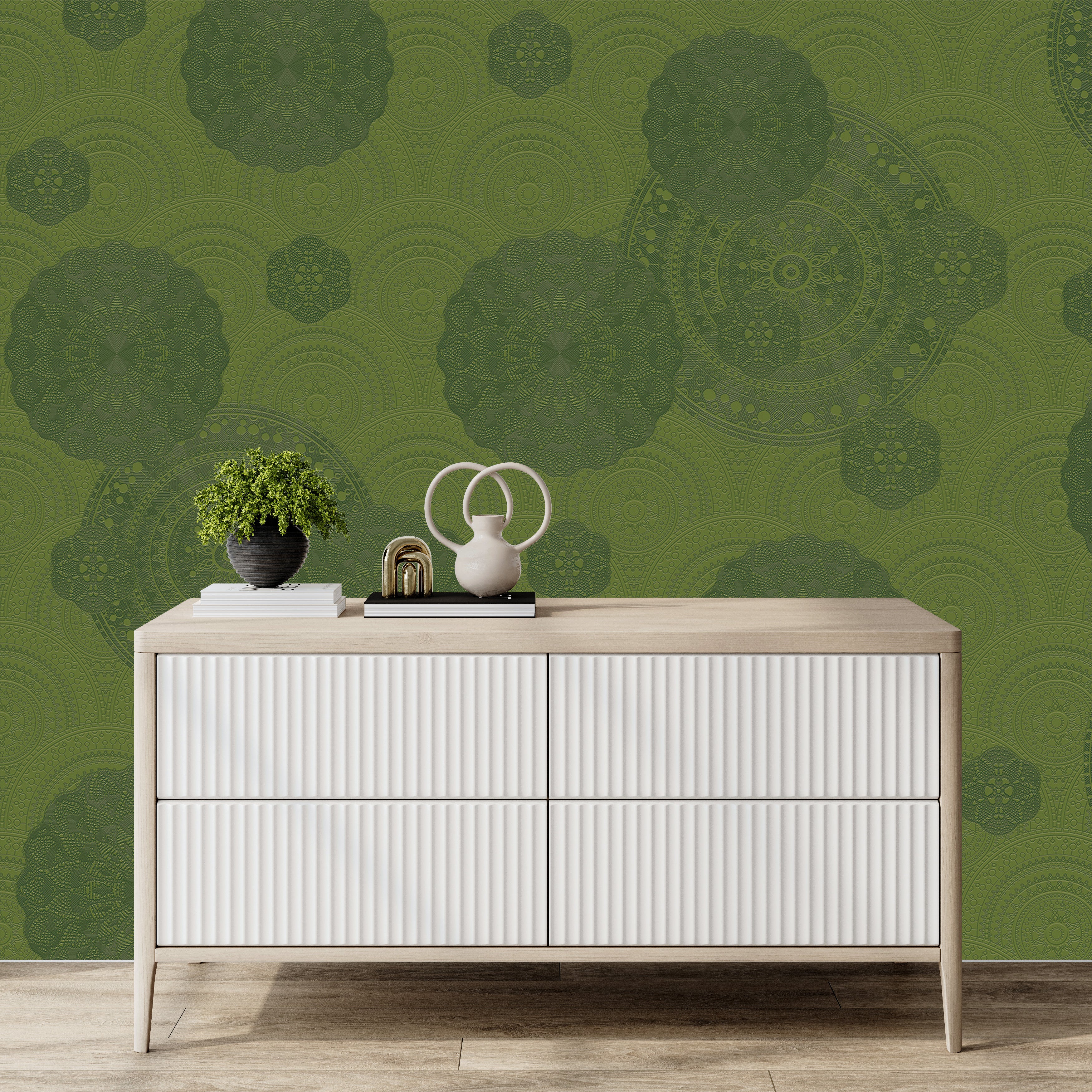 3D Moonstone Mandala - Printed Mural