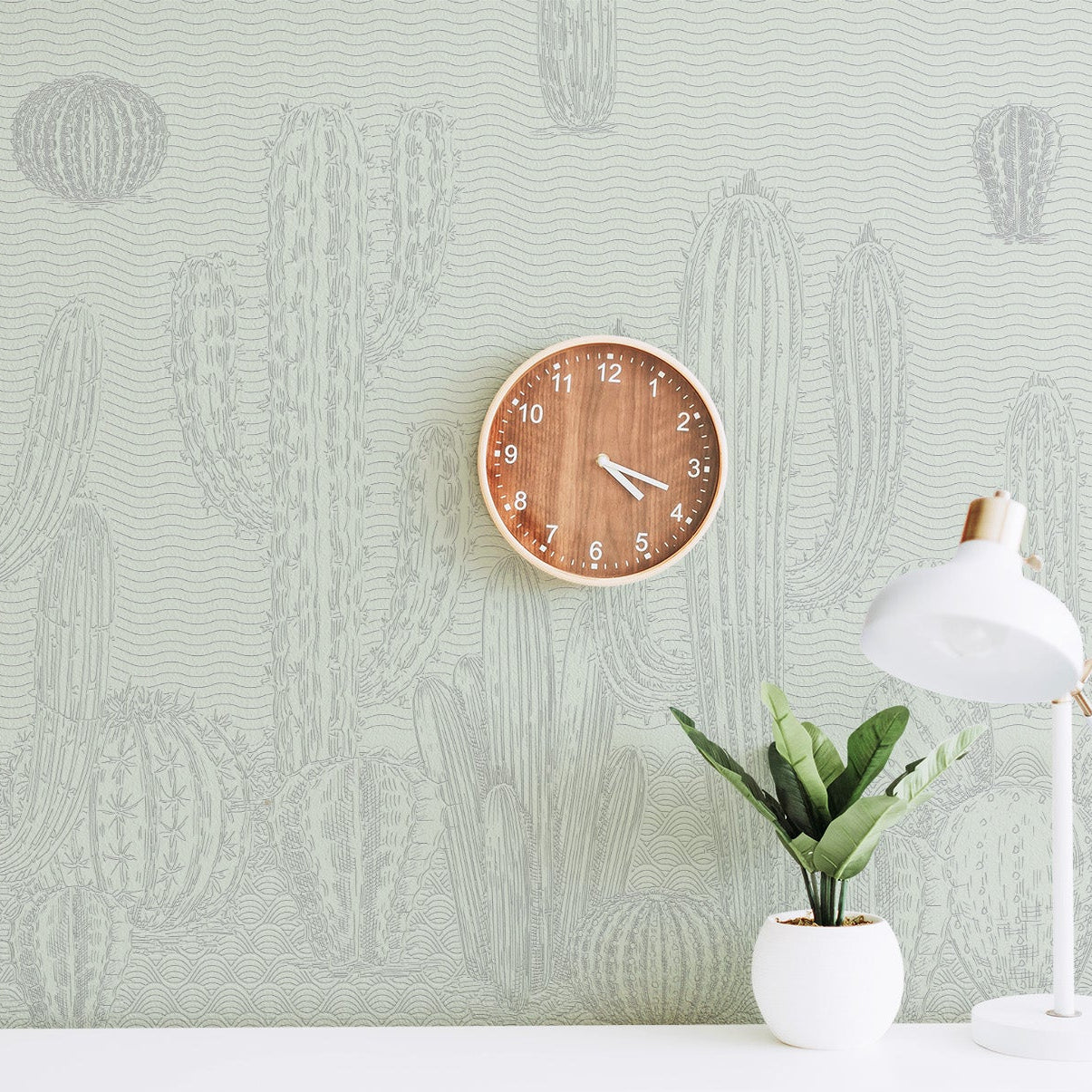 3D Cactus Garden - Paintable Wallpaper