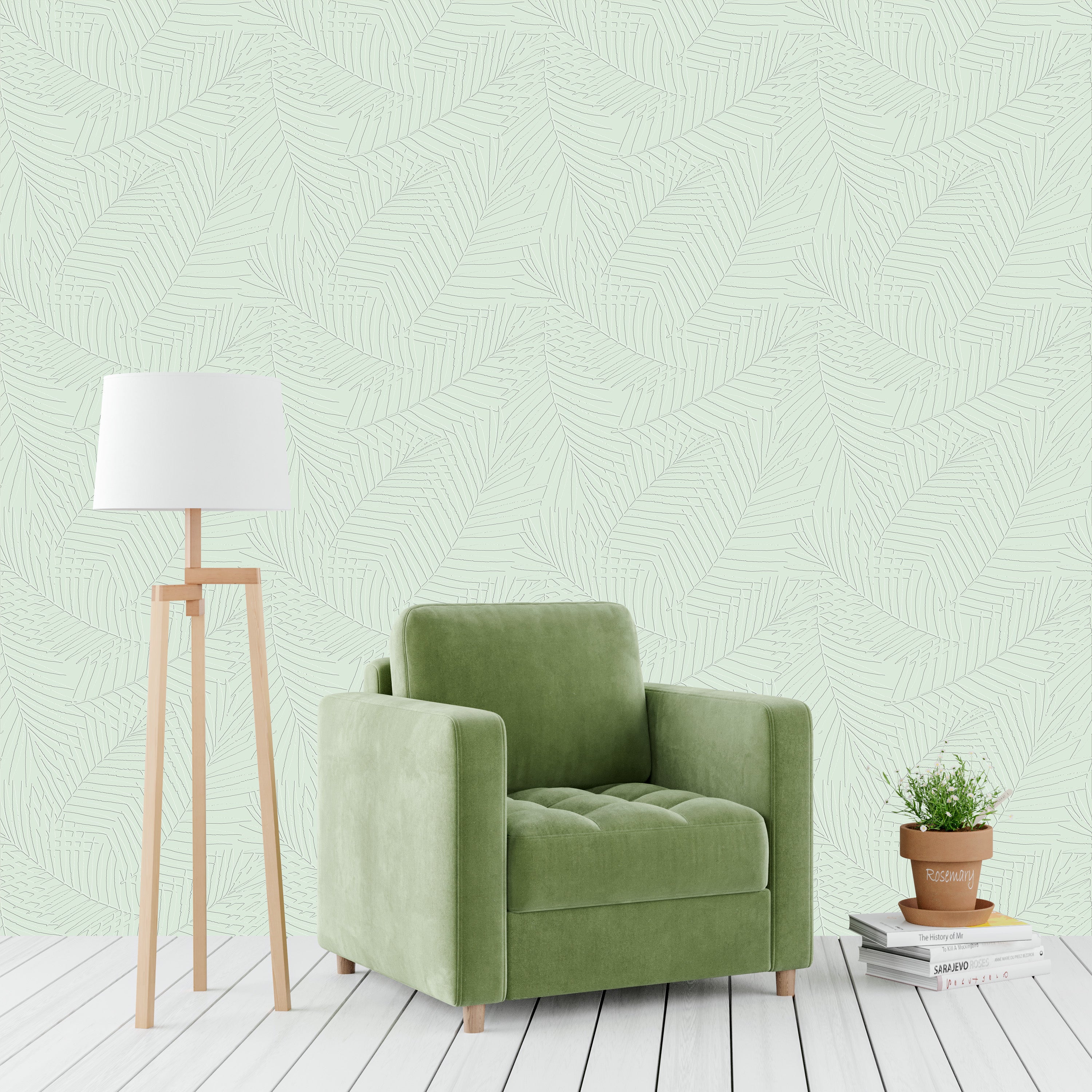 3D Etched Blossom Field - Paintable Wallpaper