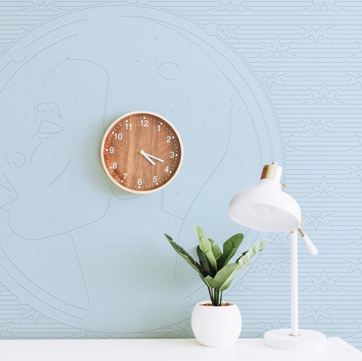 3D Celestial Reflection - Paintable Mural