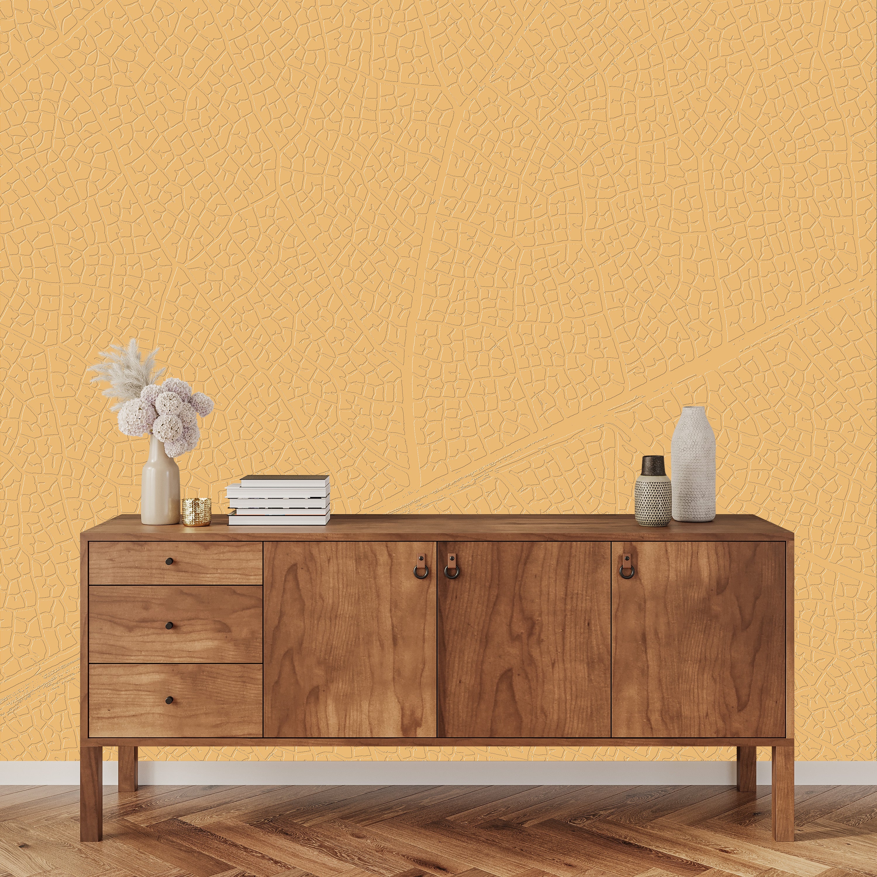 3D Foliage Vein - Paintable Mural