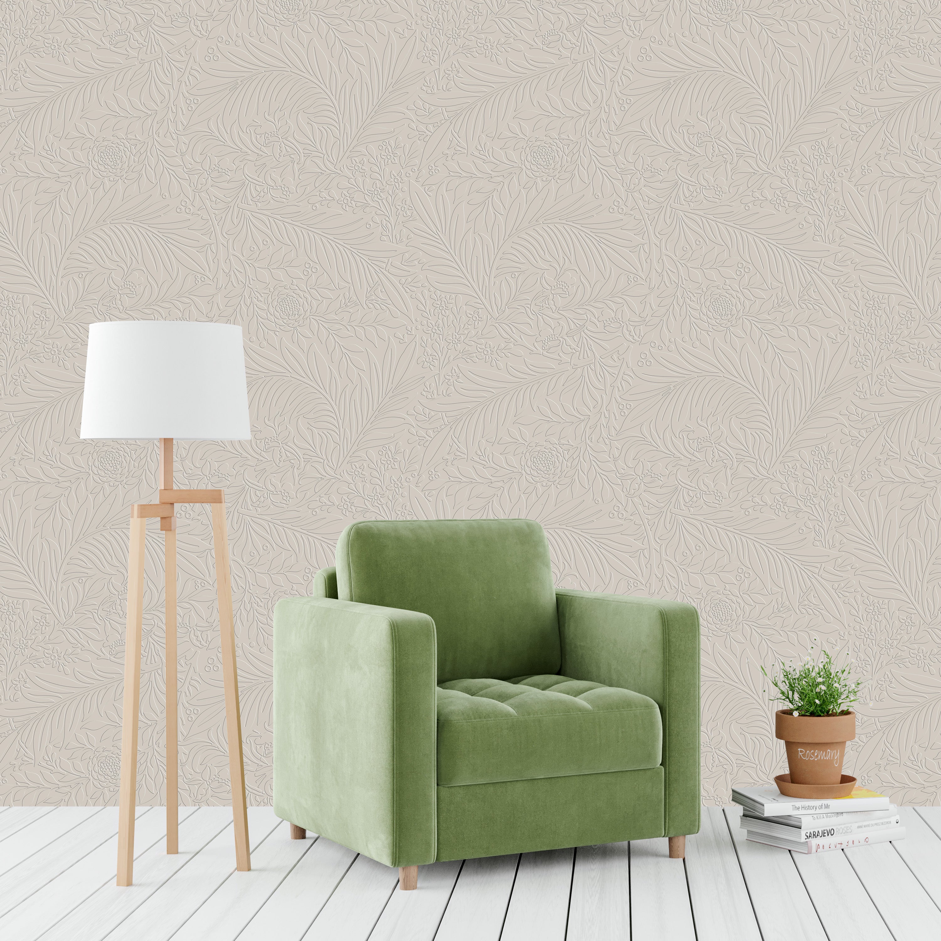 3D Gossamer Plumes - Paintable Mural