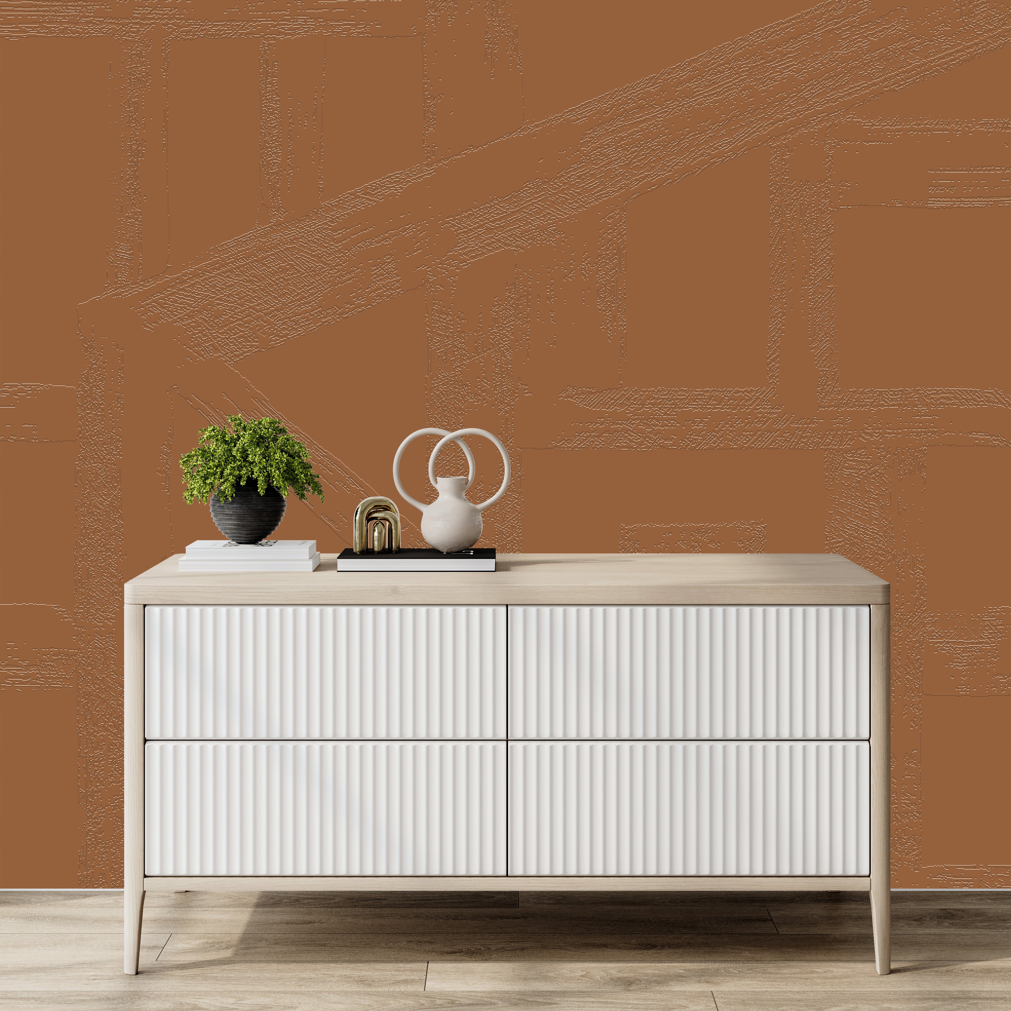 3D Industrial Scape - Paintable Mural