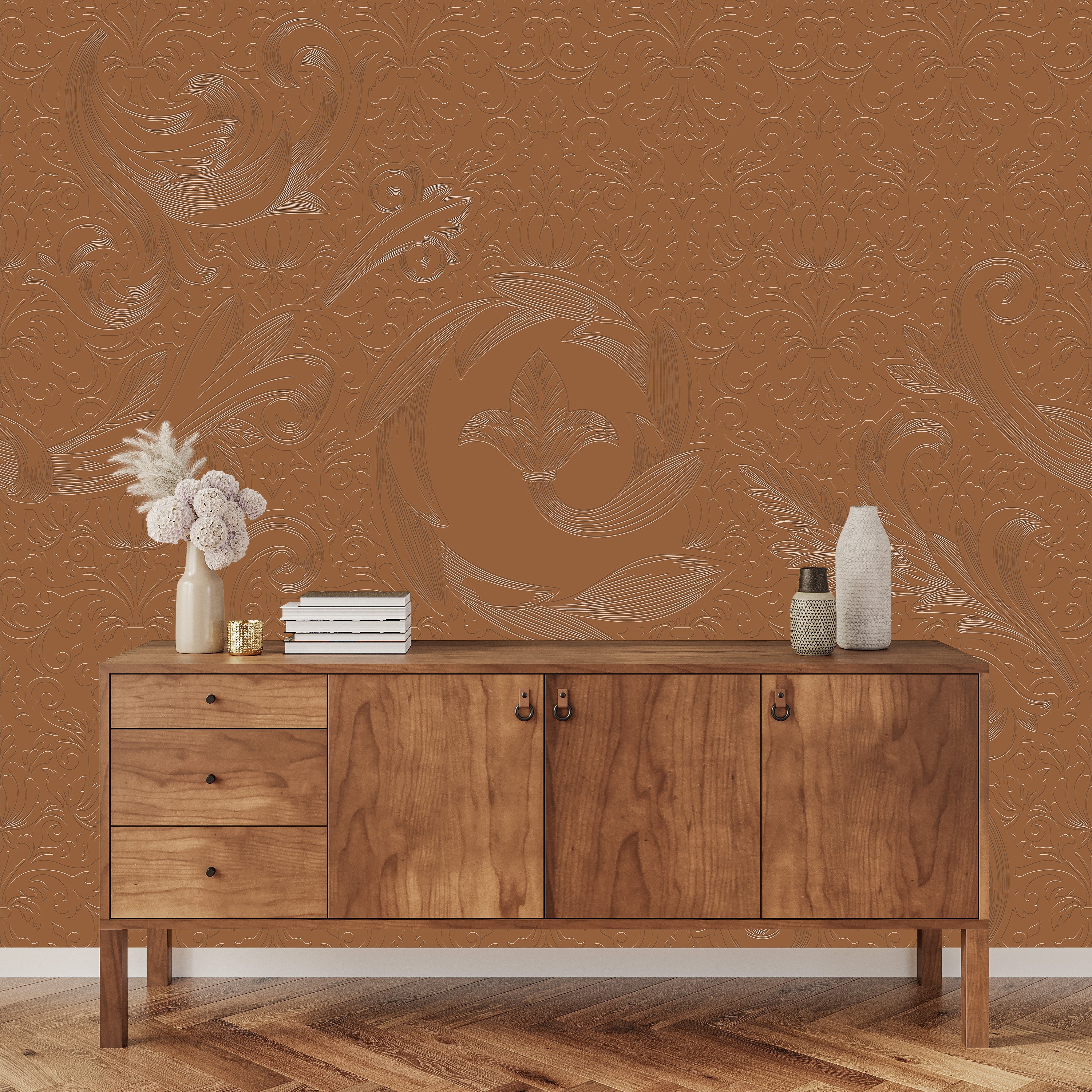 3D Renaissance Whispers - Paintable Mural
