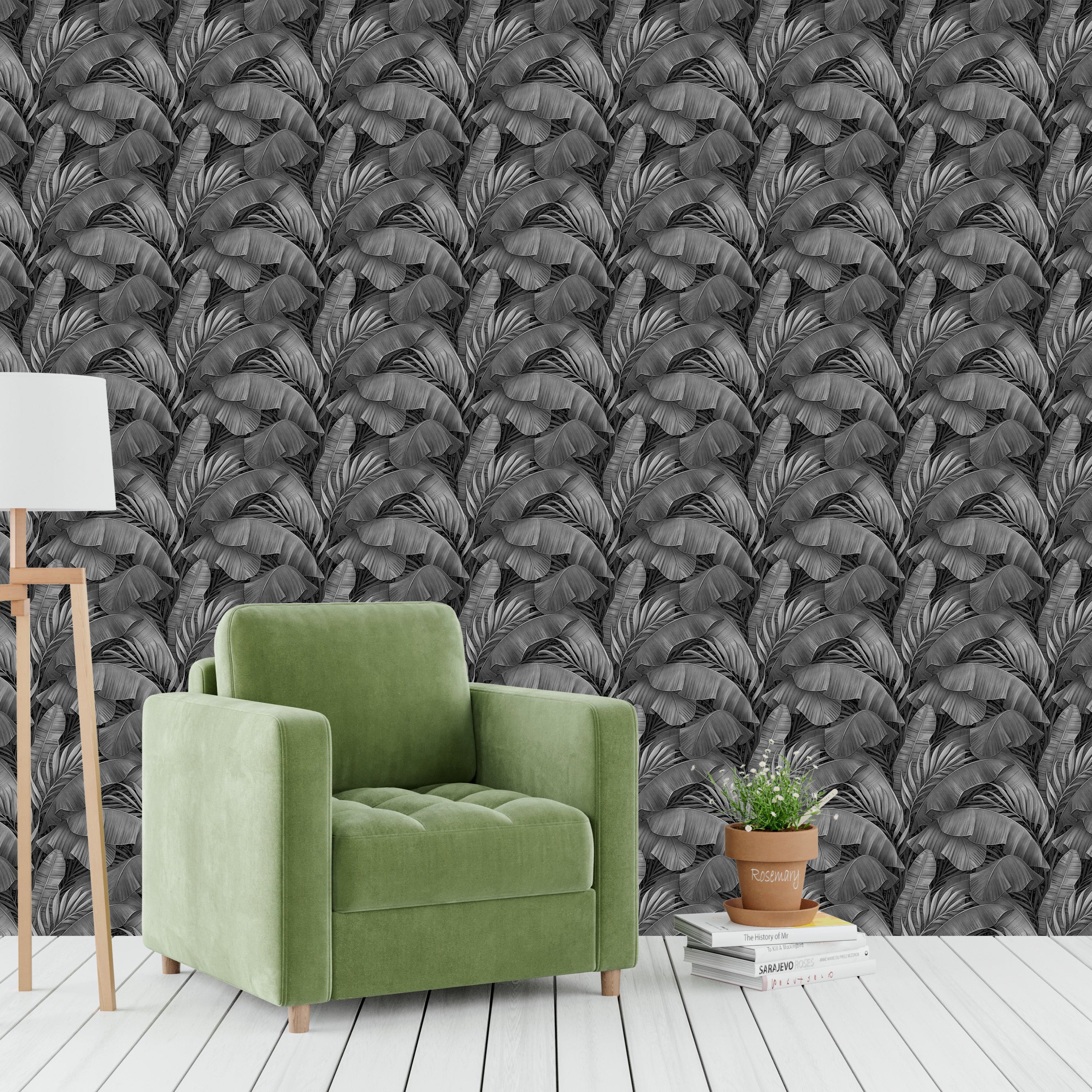 3D Lush Tropics - Printed Wallpaper
