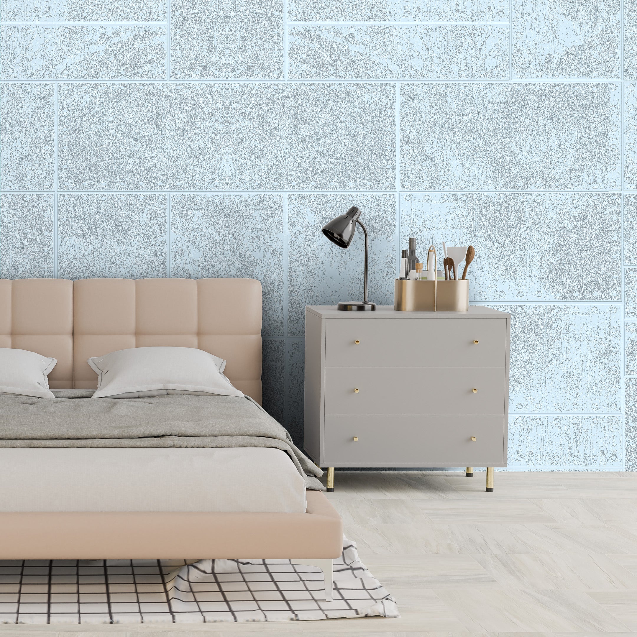 3D Industrial Slate - Paintable Mural