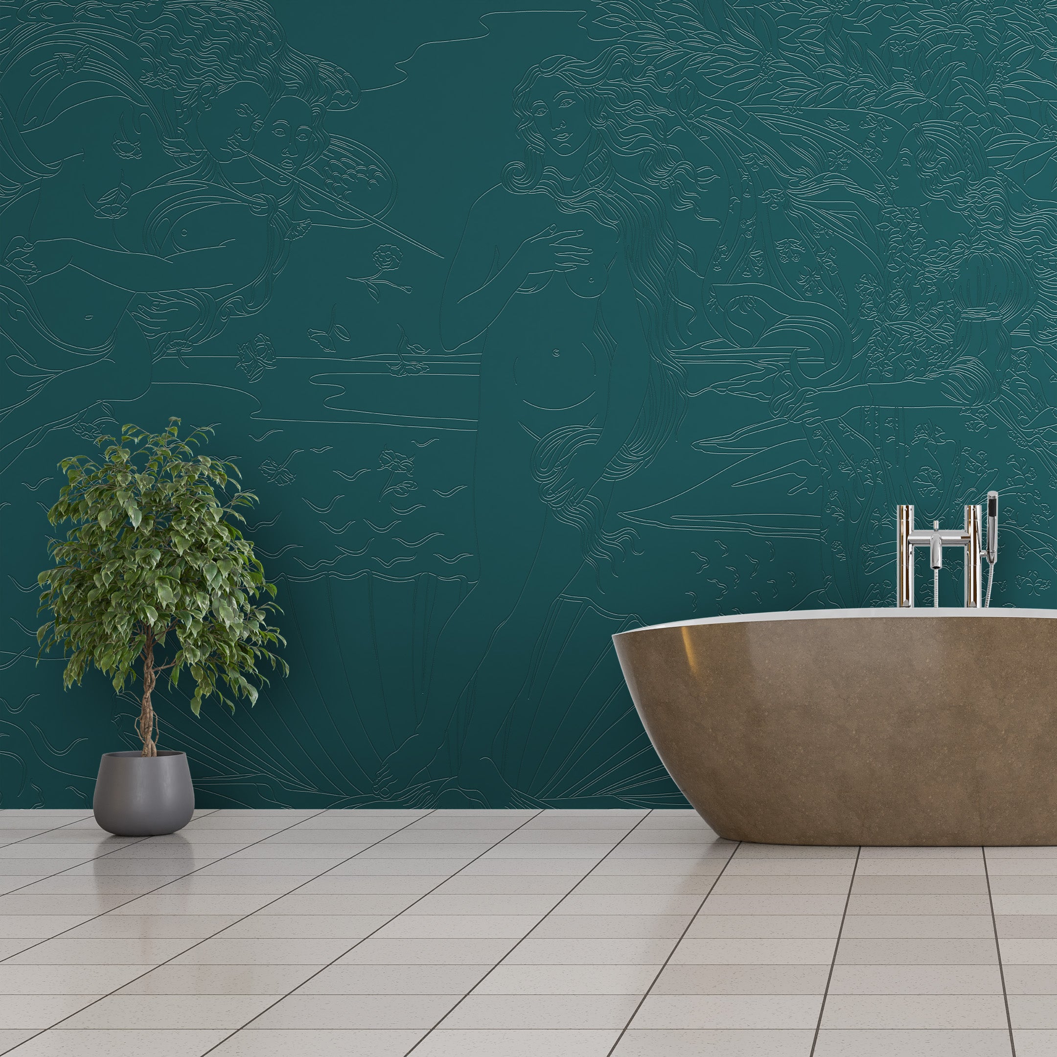 3D The Renaissance - Paintable Mural