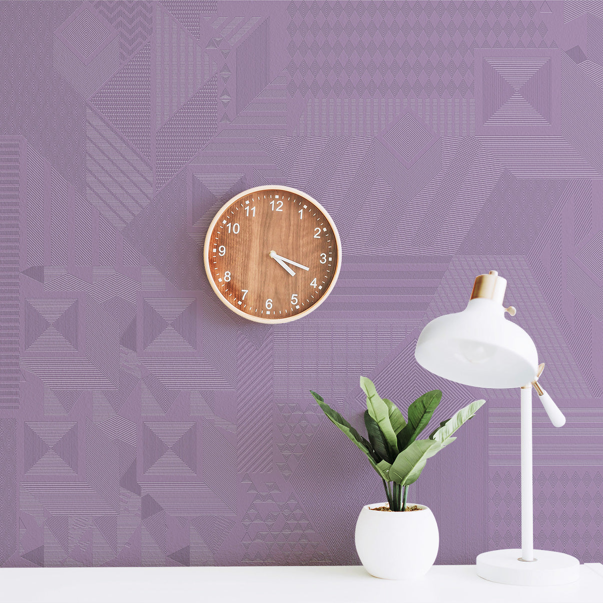 3D Modern Geo Prism - Paintable Mural