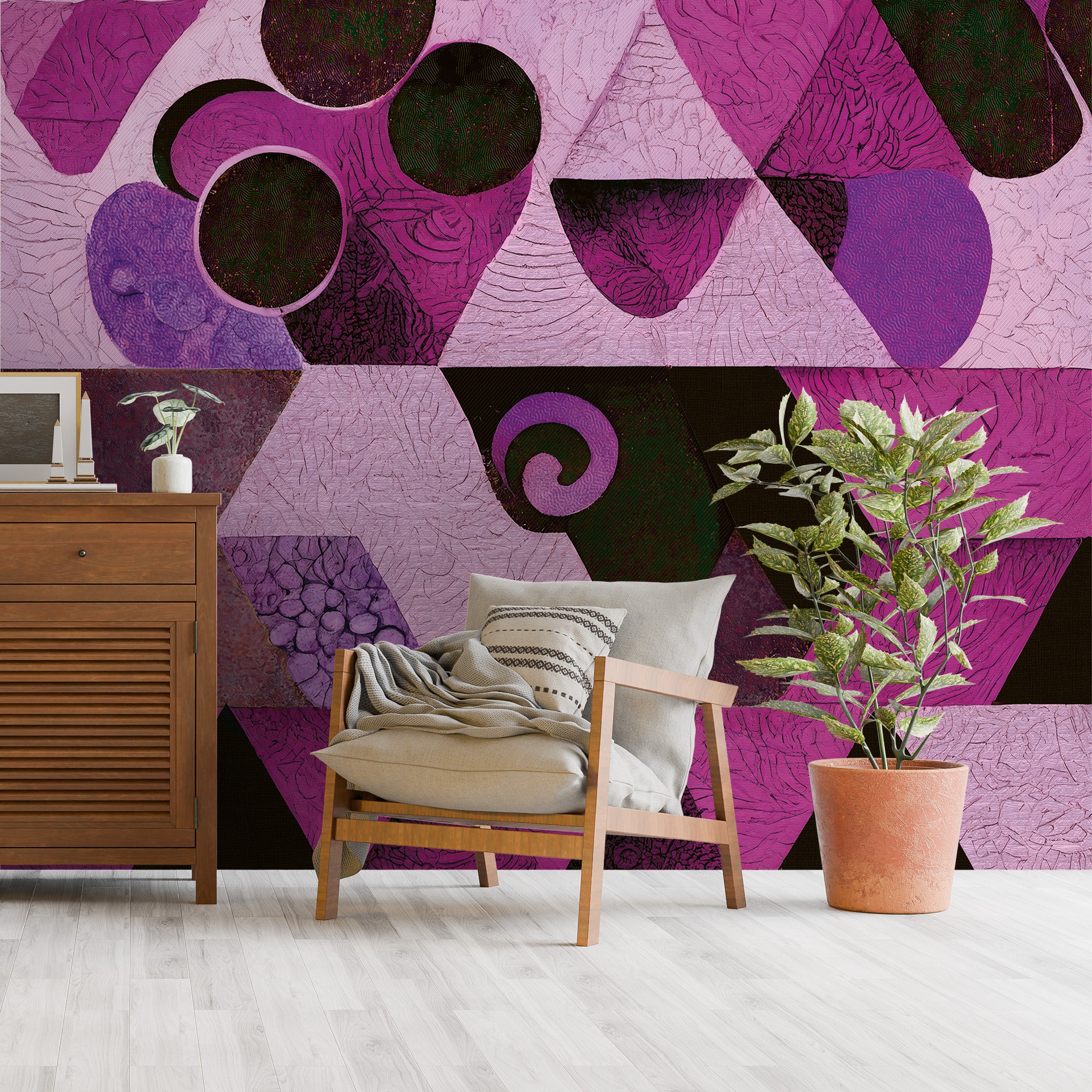 3D Geometric Fusion - Printed Mural