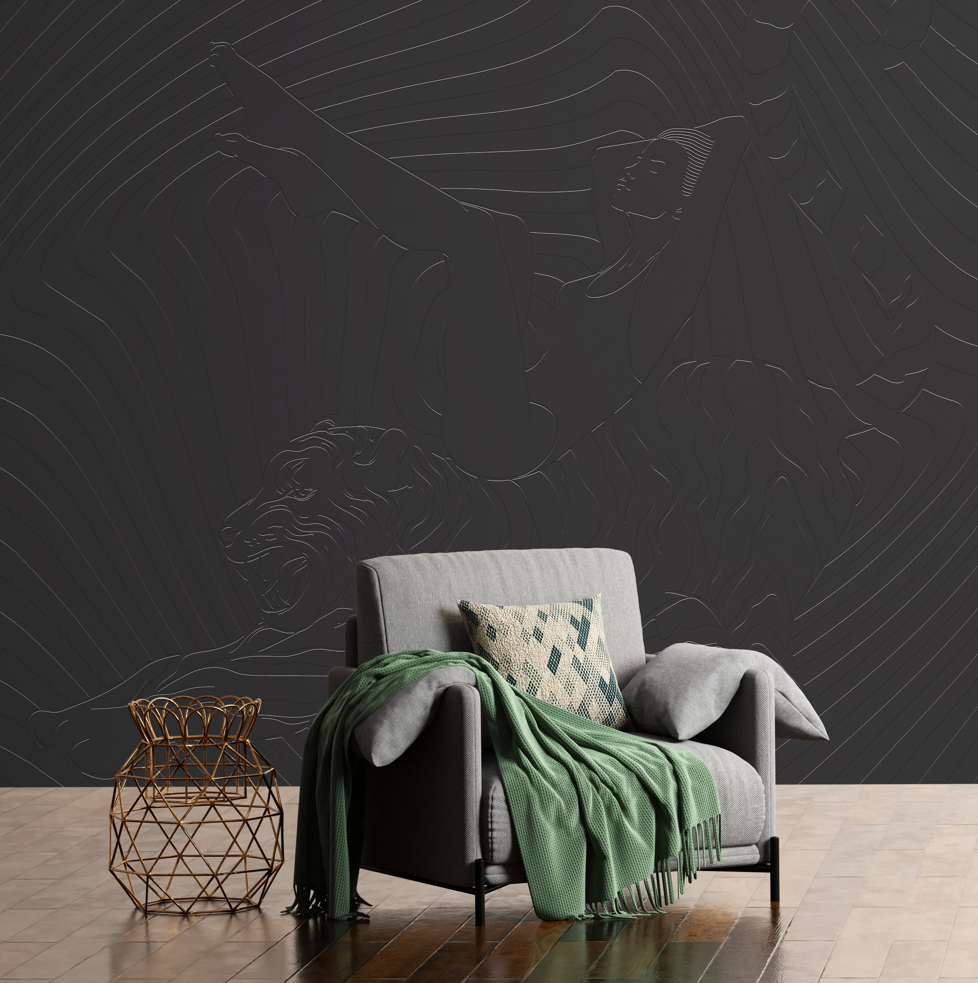 3D Empress of the Wild - Paintable Mural
