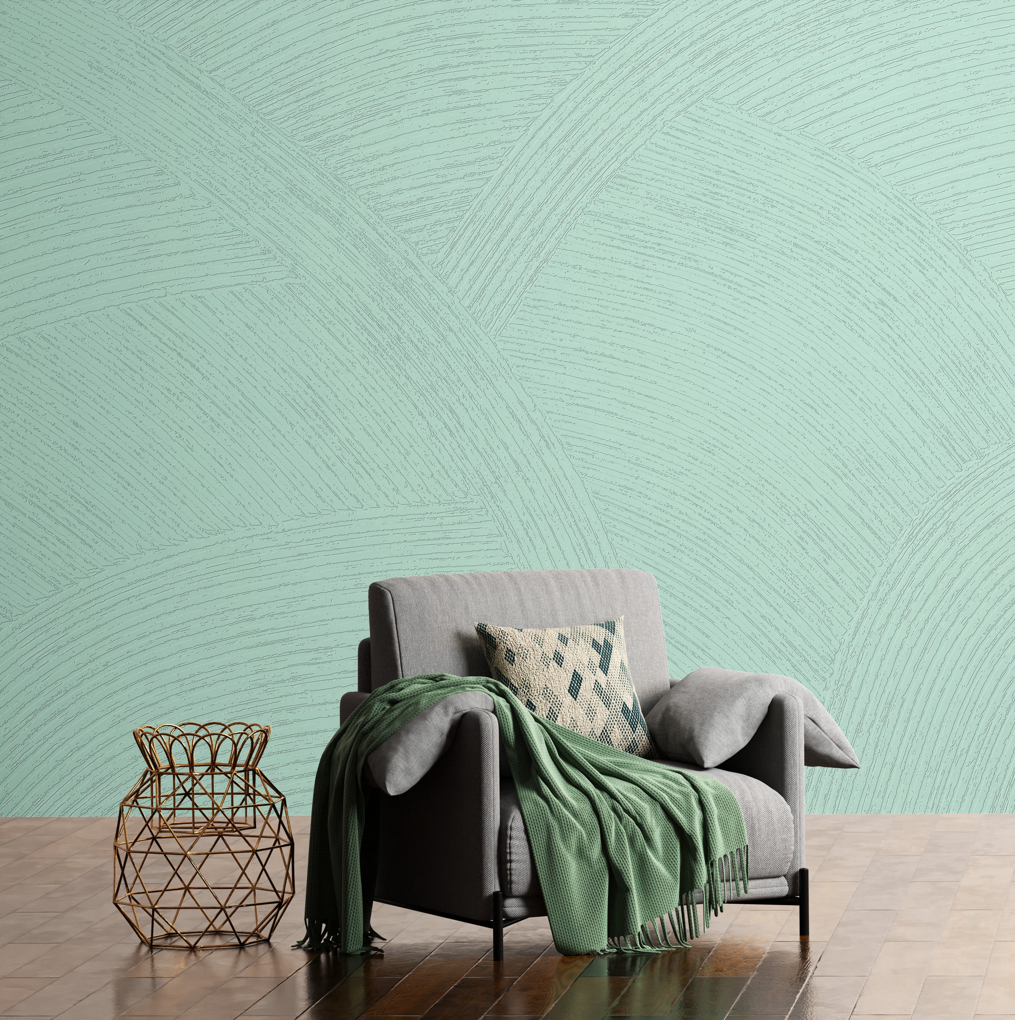 3D Ribbon Dance Reverie - Paintable Mural