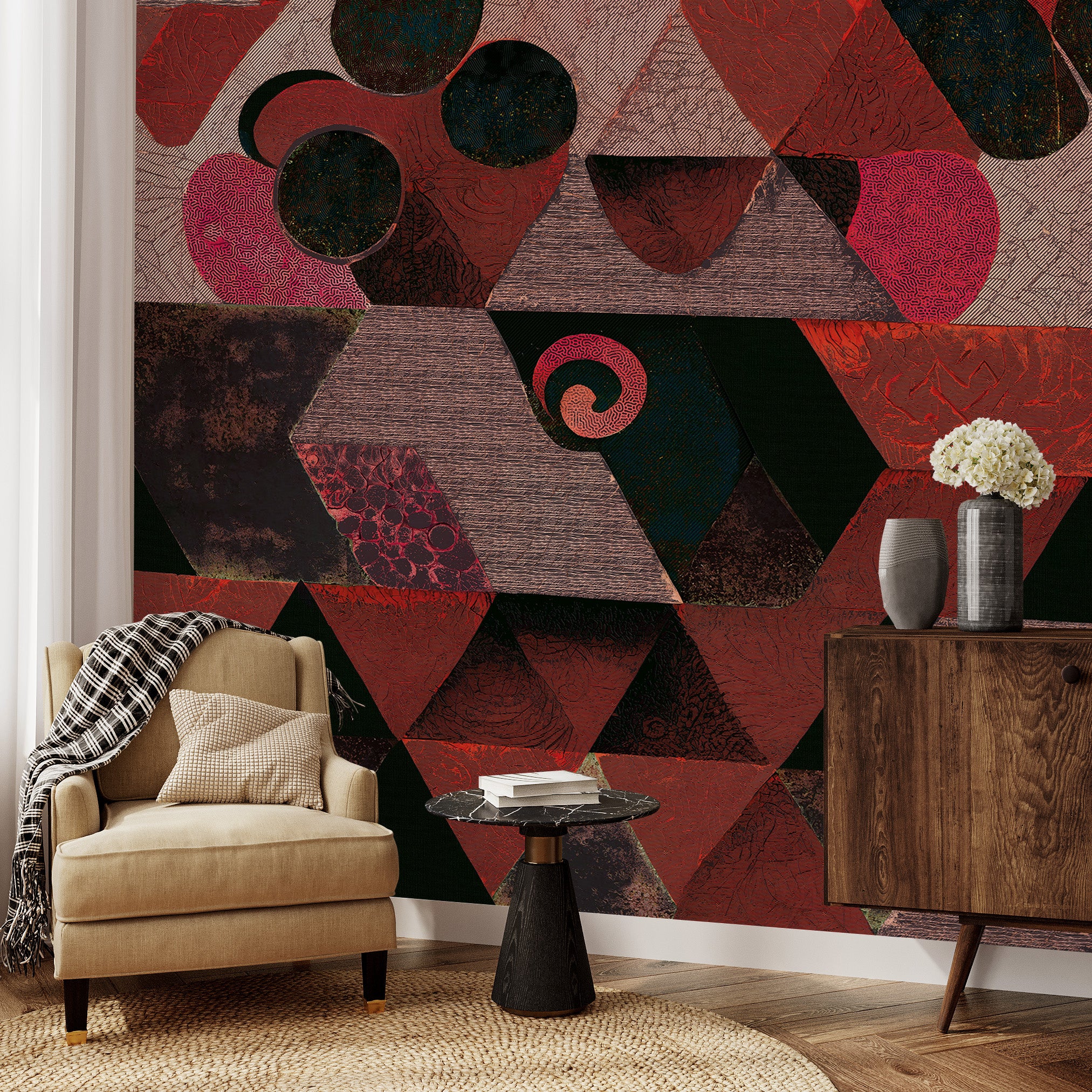 3D Geometric Fusion - Printed Mural