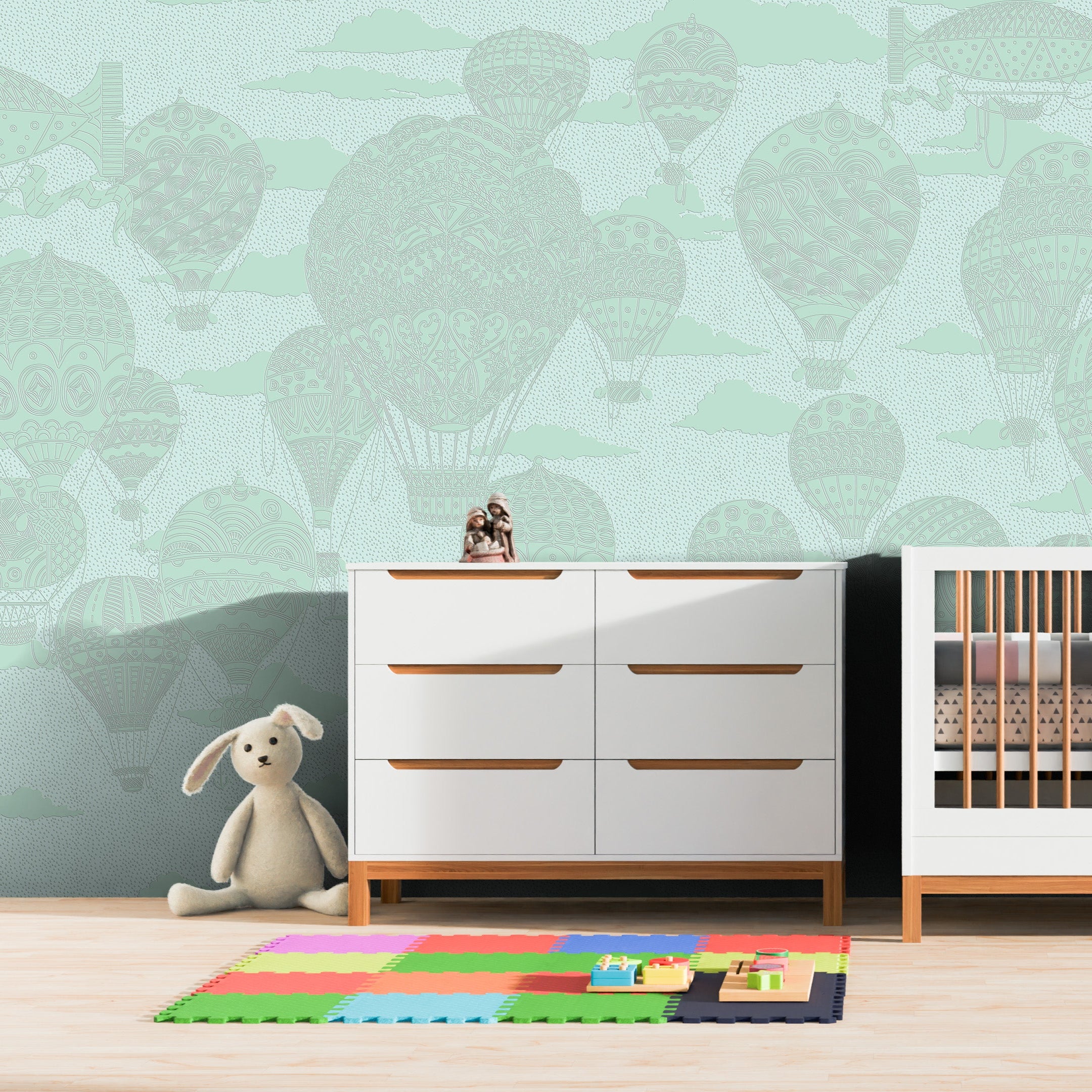 3D Cloud Voyage - Paintable Mural