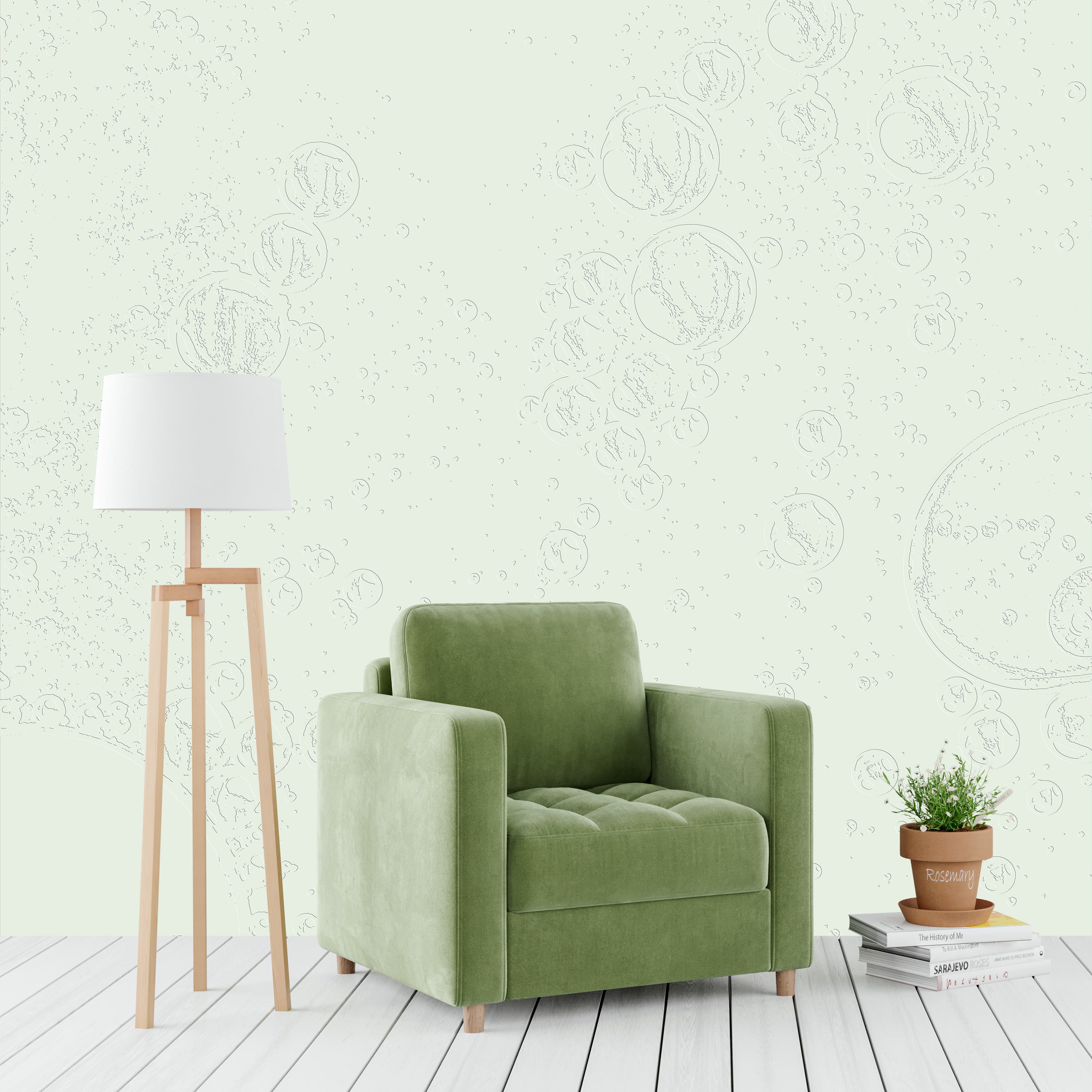 3D Hydro Bubbles - Paintable Mural