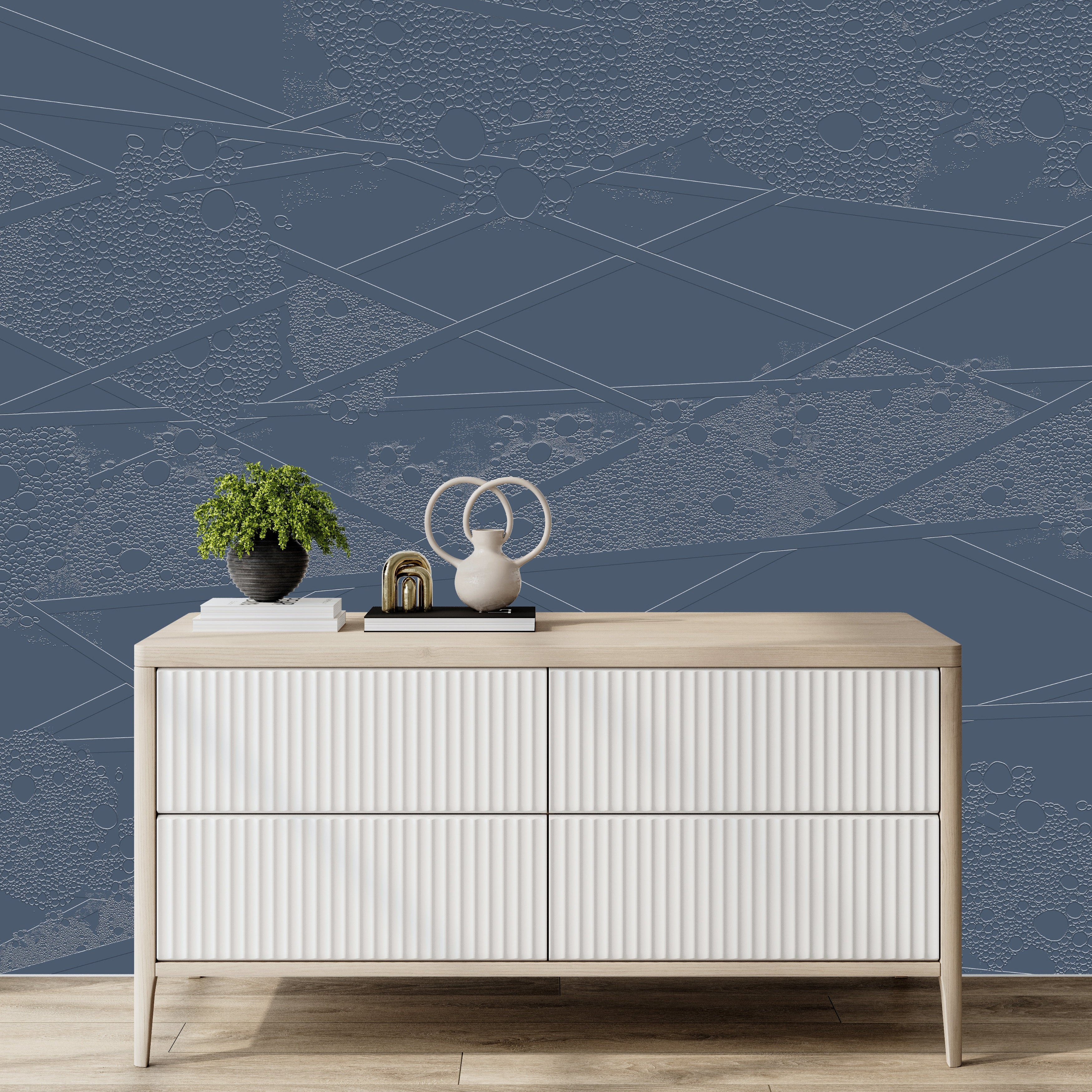 3D Bubble Nexus - Paintable Mural